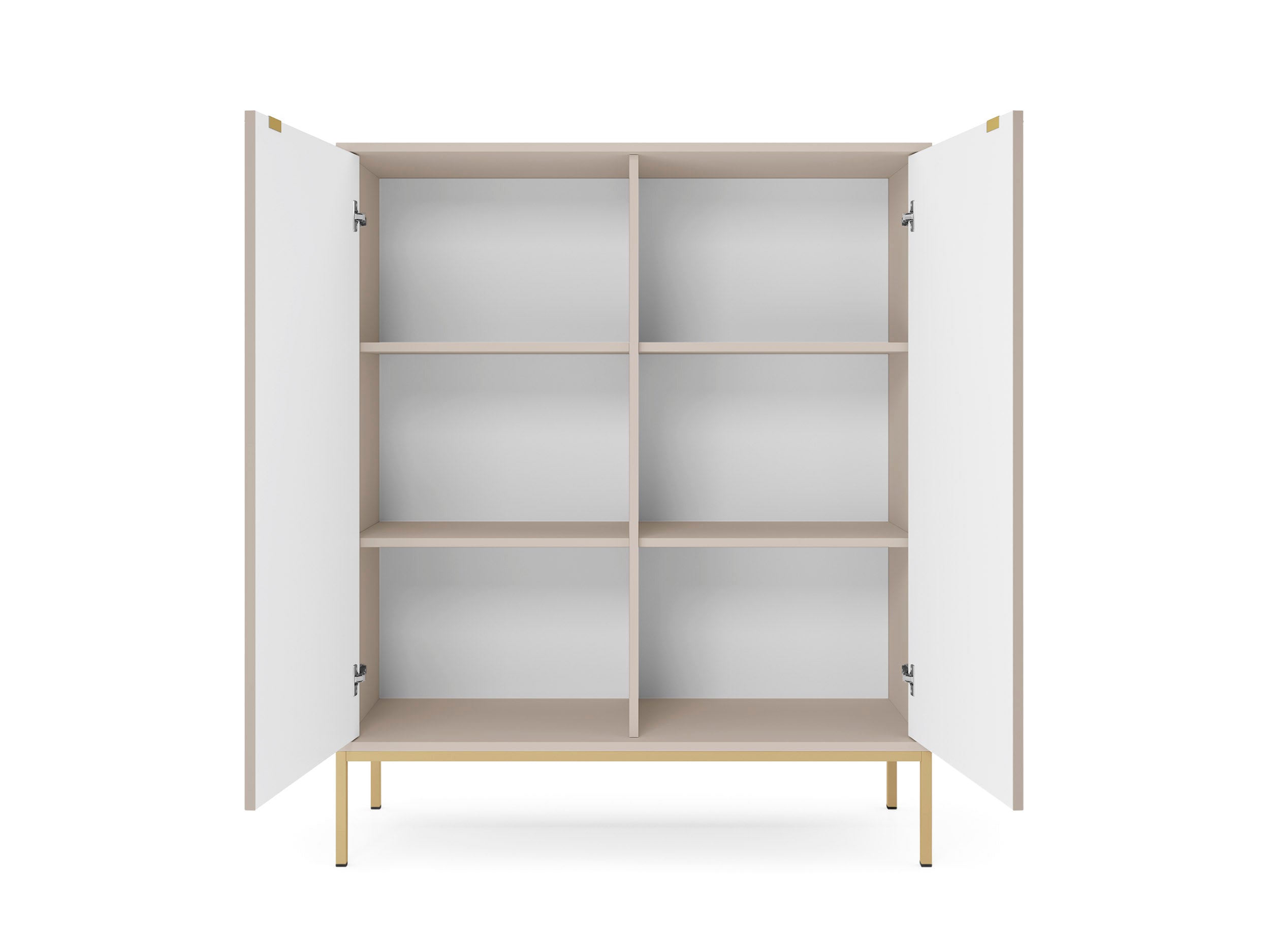 Nova Dresser Cashmere - Modern Design with Two Push to Open Door