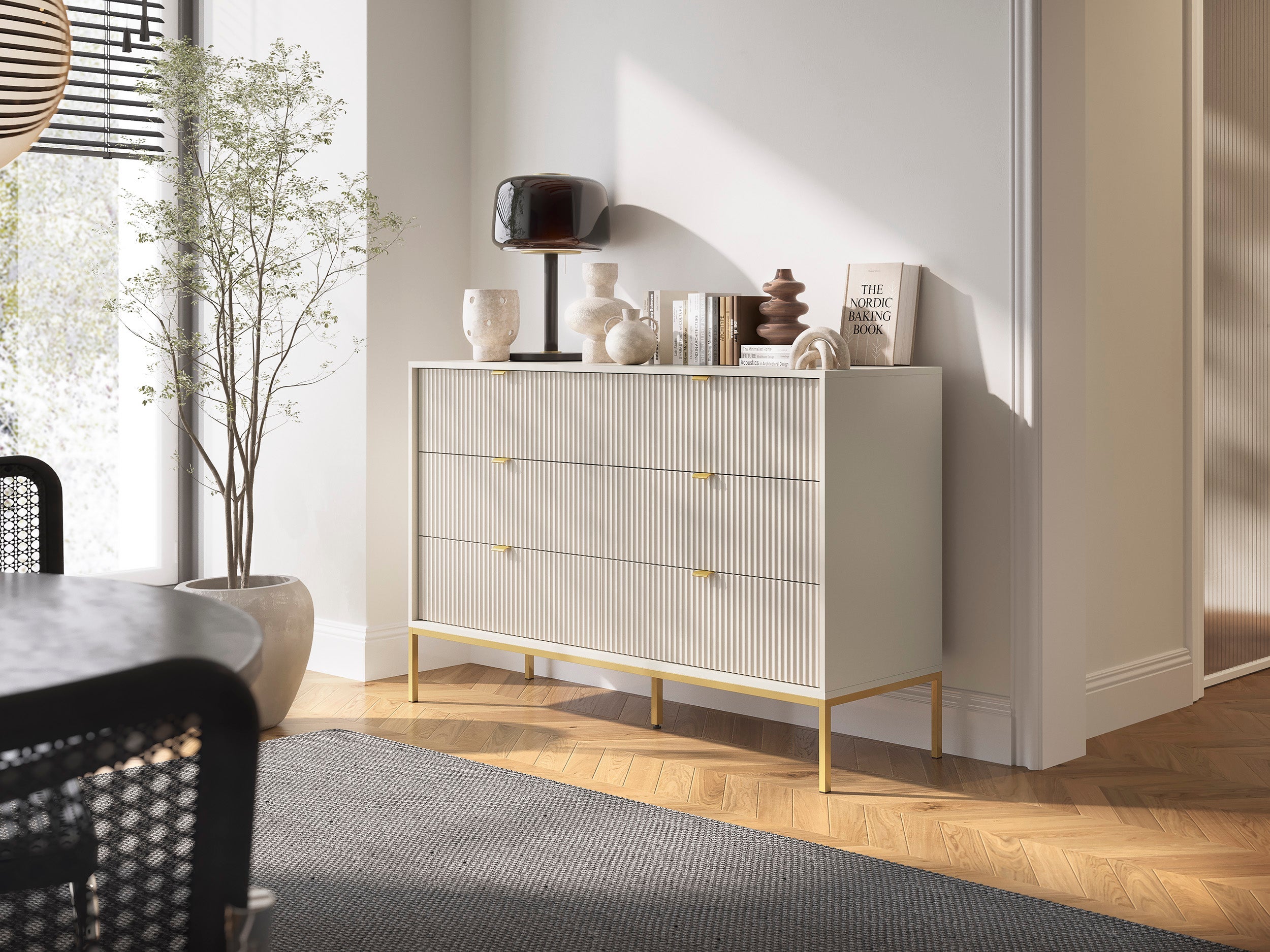 Nova Kommode Kaschmir – Eine Fusion aus moderner Eleganz und praktischem Stauraum