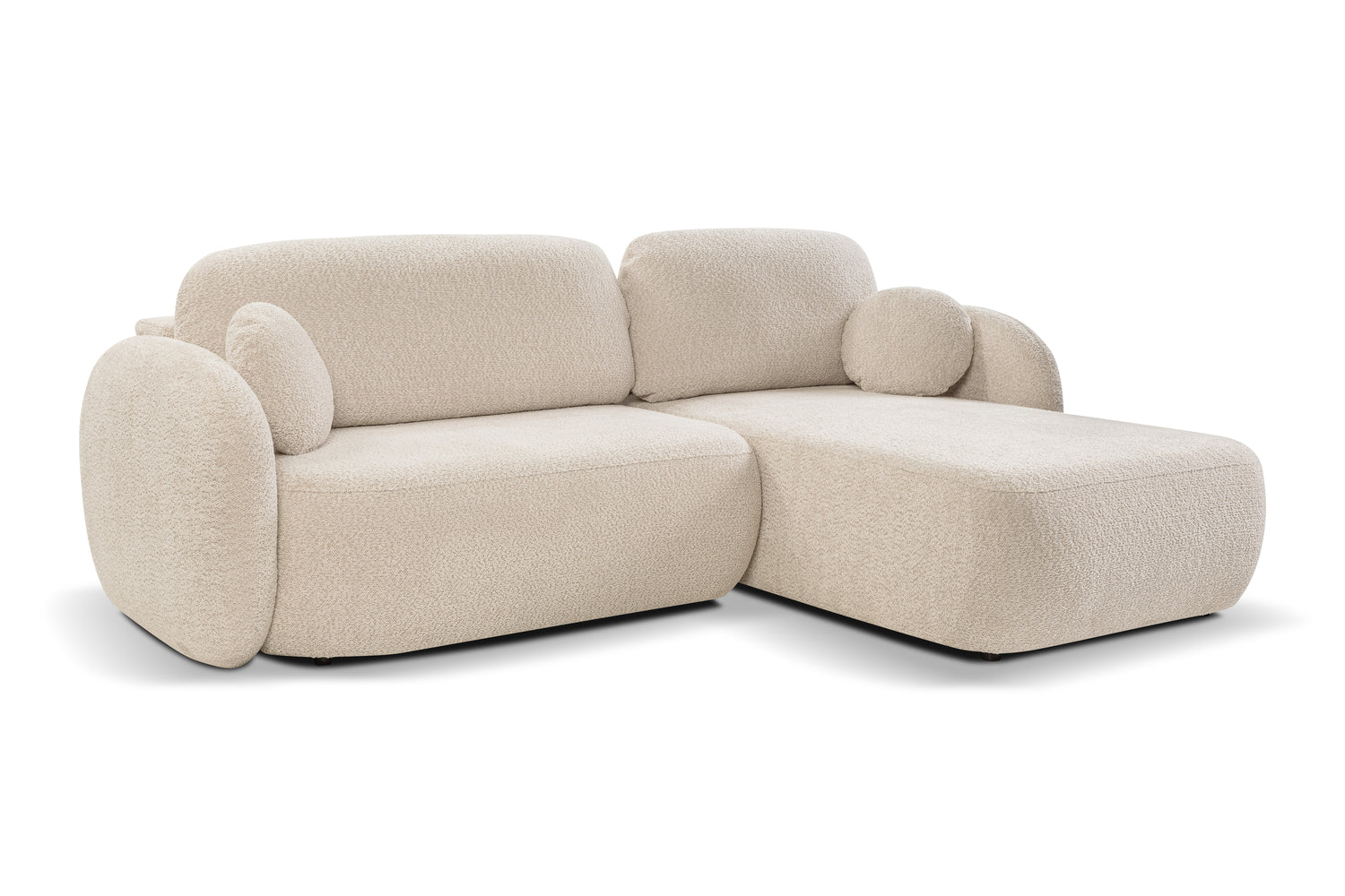 Lask OLIO Rounded Corner Sofa Bed – 261 x 177 cm – Left or Right Configuration