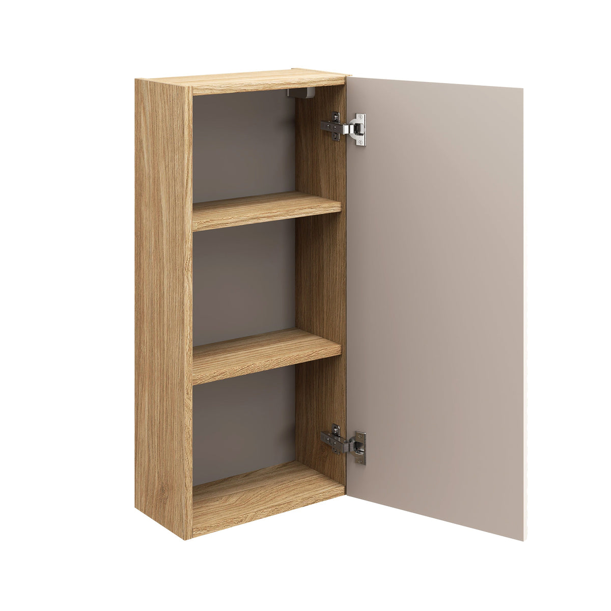 Ocean Wandschrank – Geölte Eiche / Beige, 35 cm