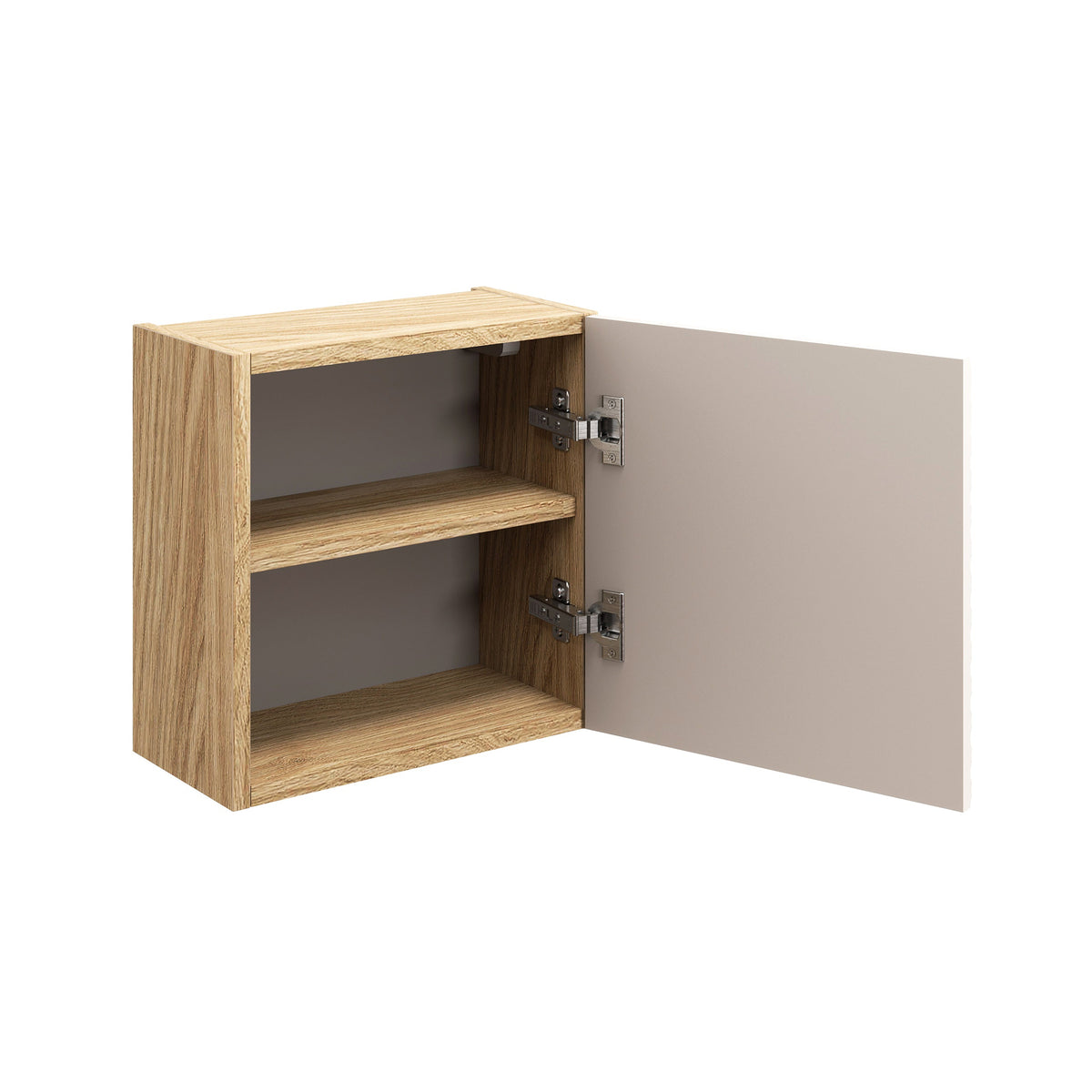 Ocean Qubik Wandschrank – Geölte Eiche / Beige, 35x35 cm