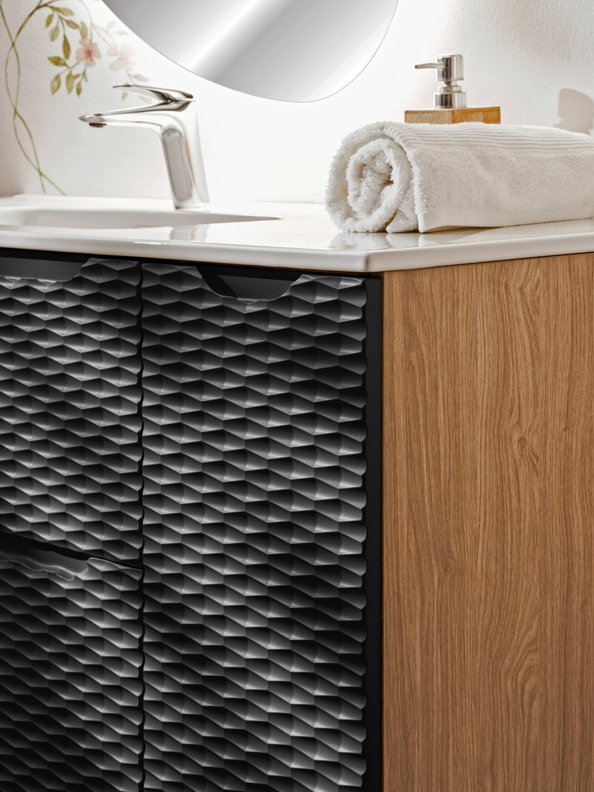 Ocean Black Waschtischunterschrank Set 60 / 70 / 80 / 90 / 120 cm – Konfigurieren Sie Ihr Badezimmer