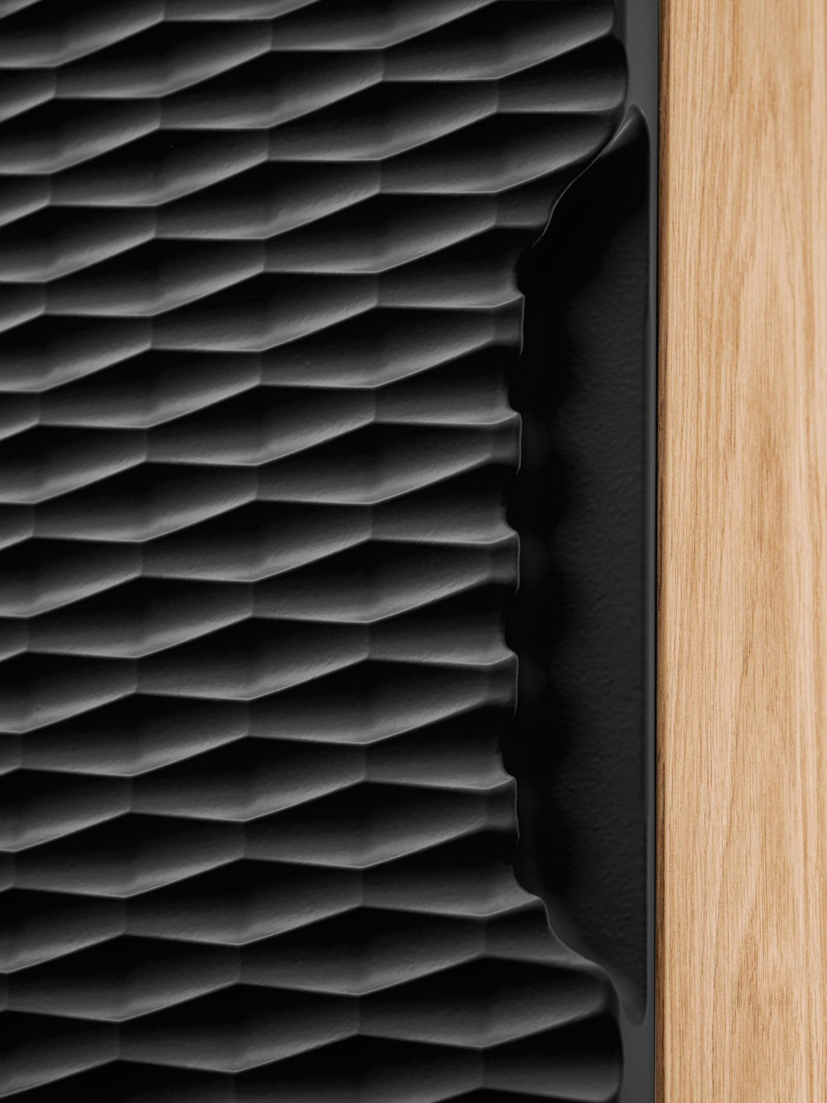 Ocean Qubik Wandschrank 1-Tür – Schwarz Matt / Wildeiche geölt, 35x35 cm