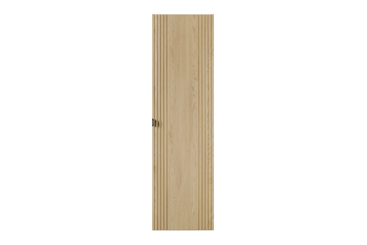 Ovalia Cremona tall cabinet – Cremona Oak ribbed door front detail, vertical fluting texture