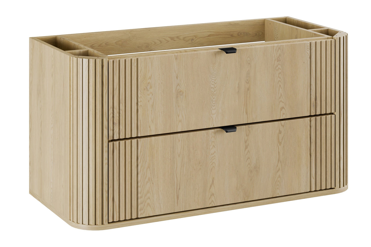 Ovalia Cremona Vanity Unit 80 / 100 / 120 cm  – Cremona Oak, 2 Drawers – Configure Your Bathroom