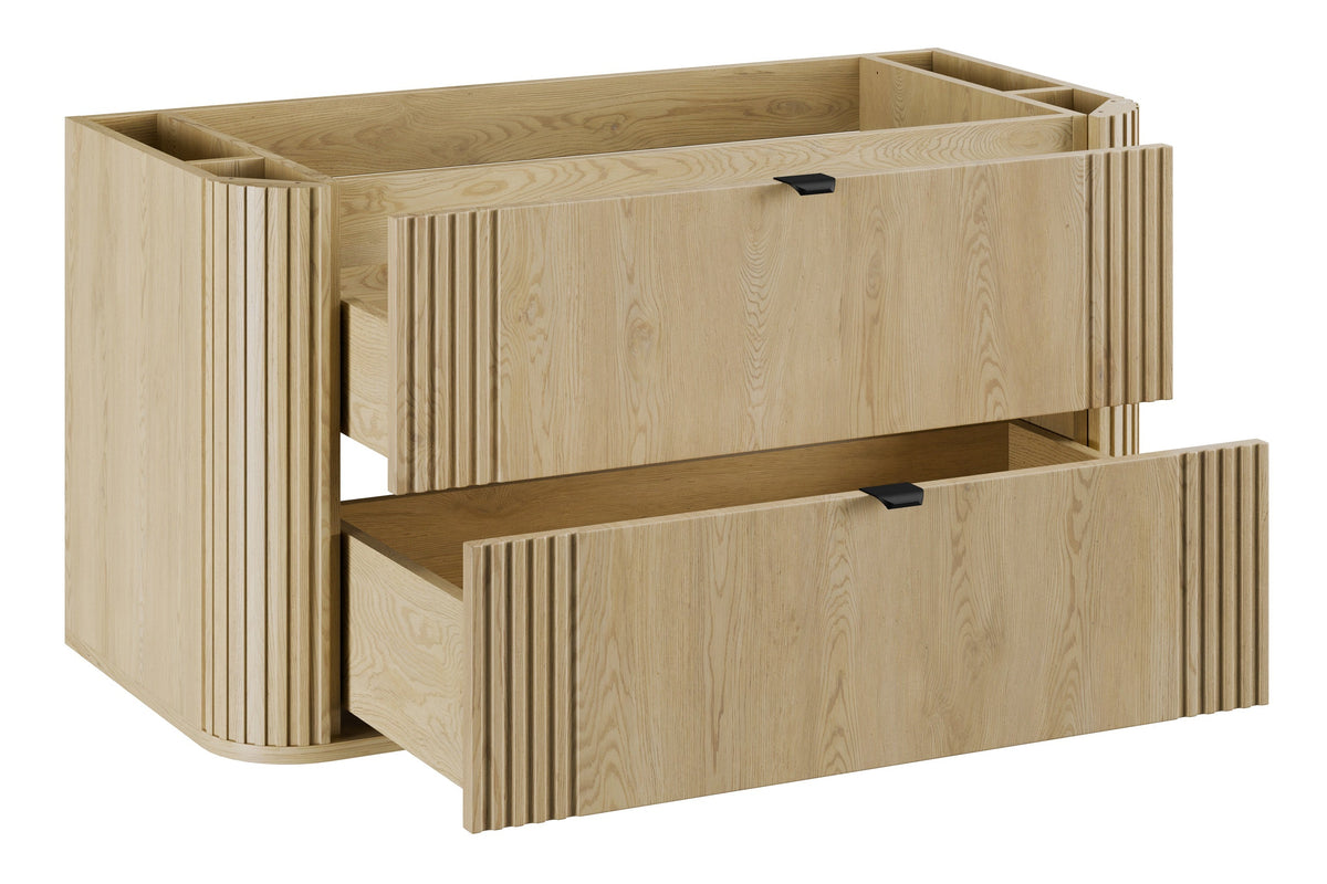 Ovalia Cremona Vanity Unit 80 / 100 / 120 cm  – Cremona Oak, 2 Drawers – Configure Your Bathroom