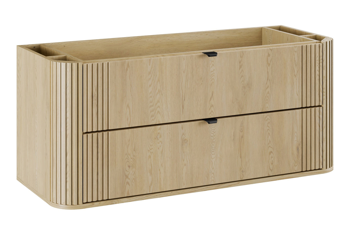 Ovalia Cremona Vanity Unit 80 / 100 / 120 cm  – Cremona Oak, 2 Drawers – Configure Your Bathroom