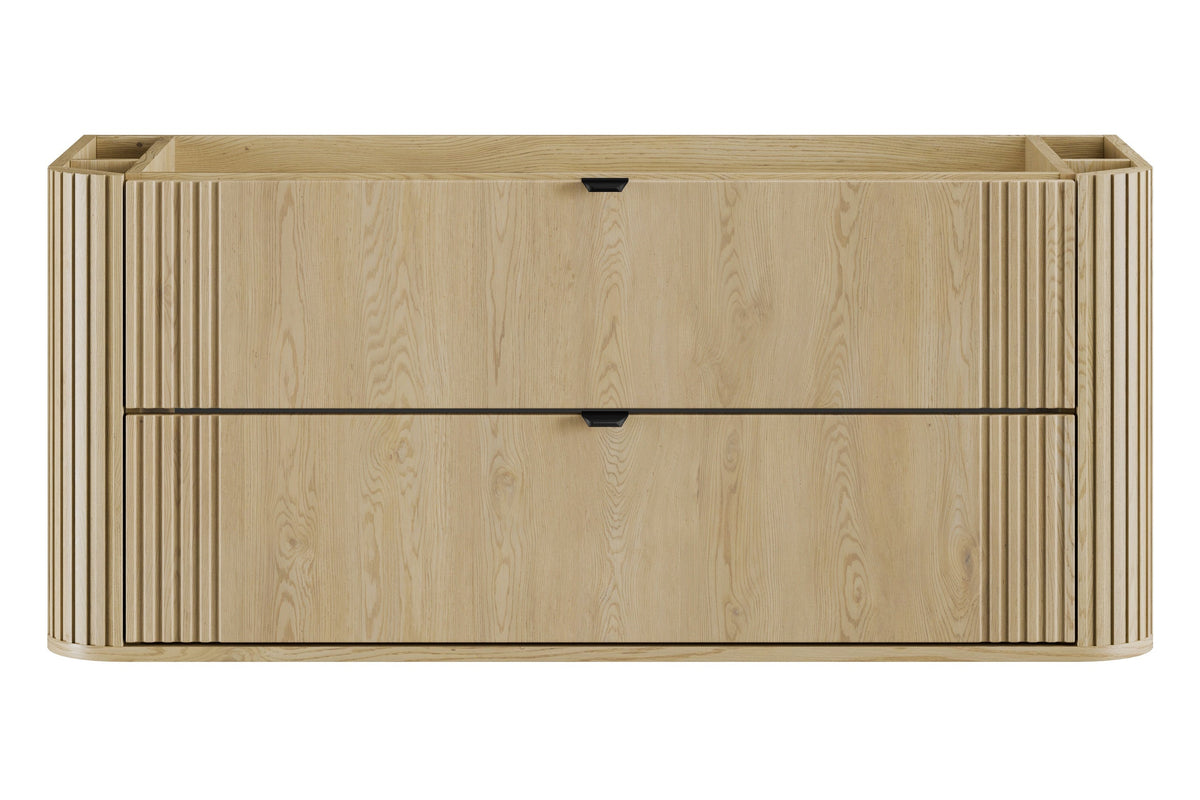 Ovalia Cremona Vanity Unit 80 / 100 / 120 cm  – Cremona Oak, 2 Drawers – Configure Your Bathroom