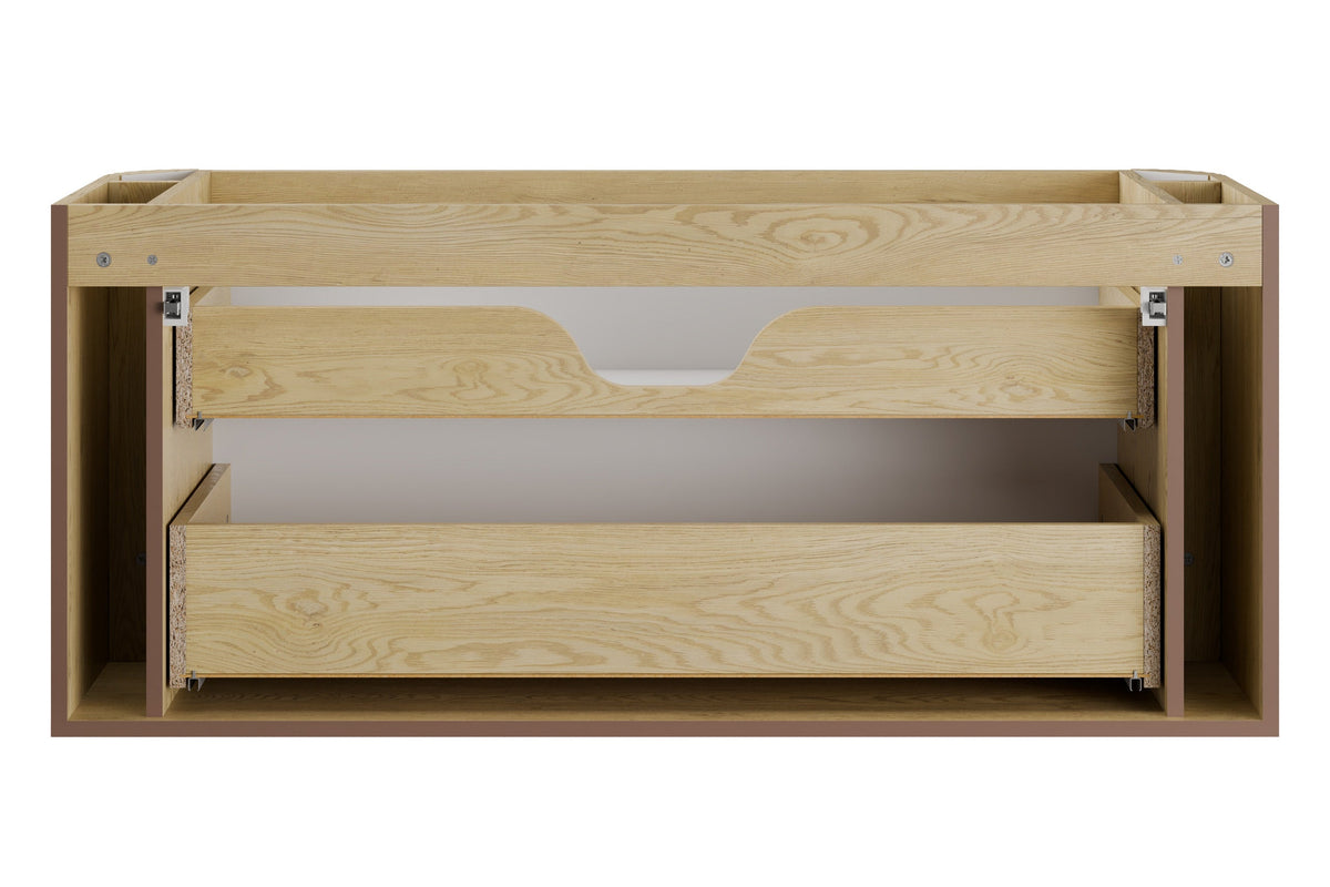 Ovalia Cremona Vanity Unit 80 / 100 / 120 cm  – Cremona Oak, 2 Drawers – Configure Your Bathroom