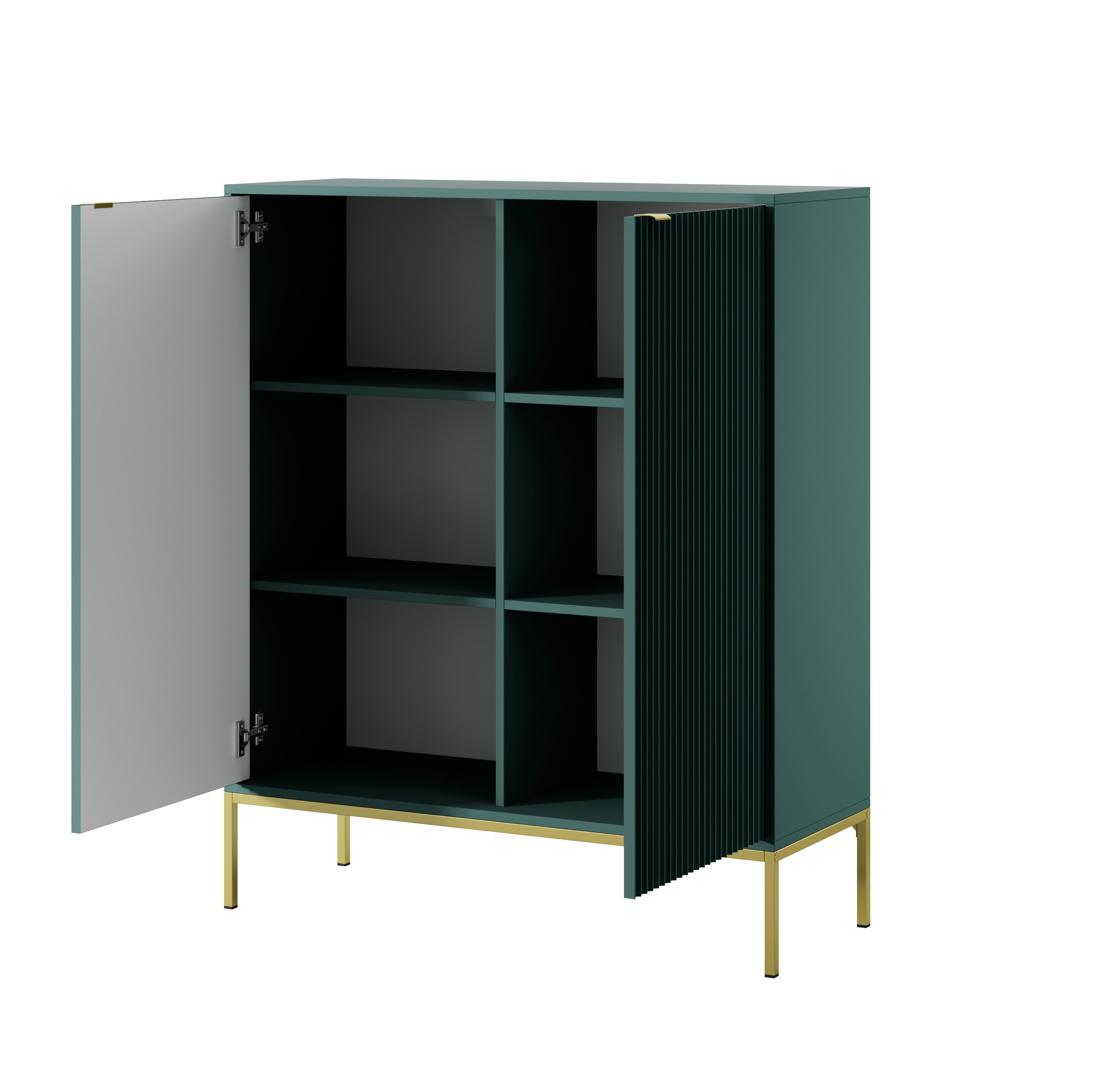Nova Dresser Labrador Green - Modern Design with Two Push to Open Door