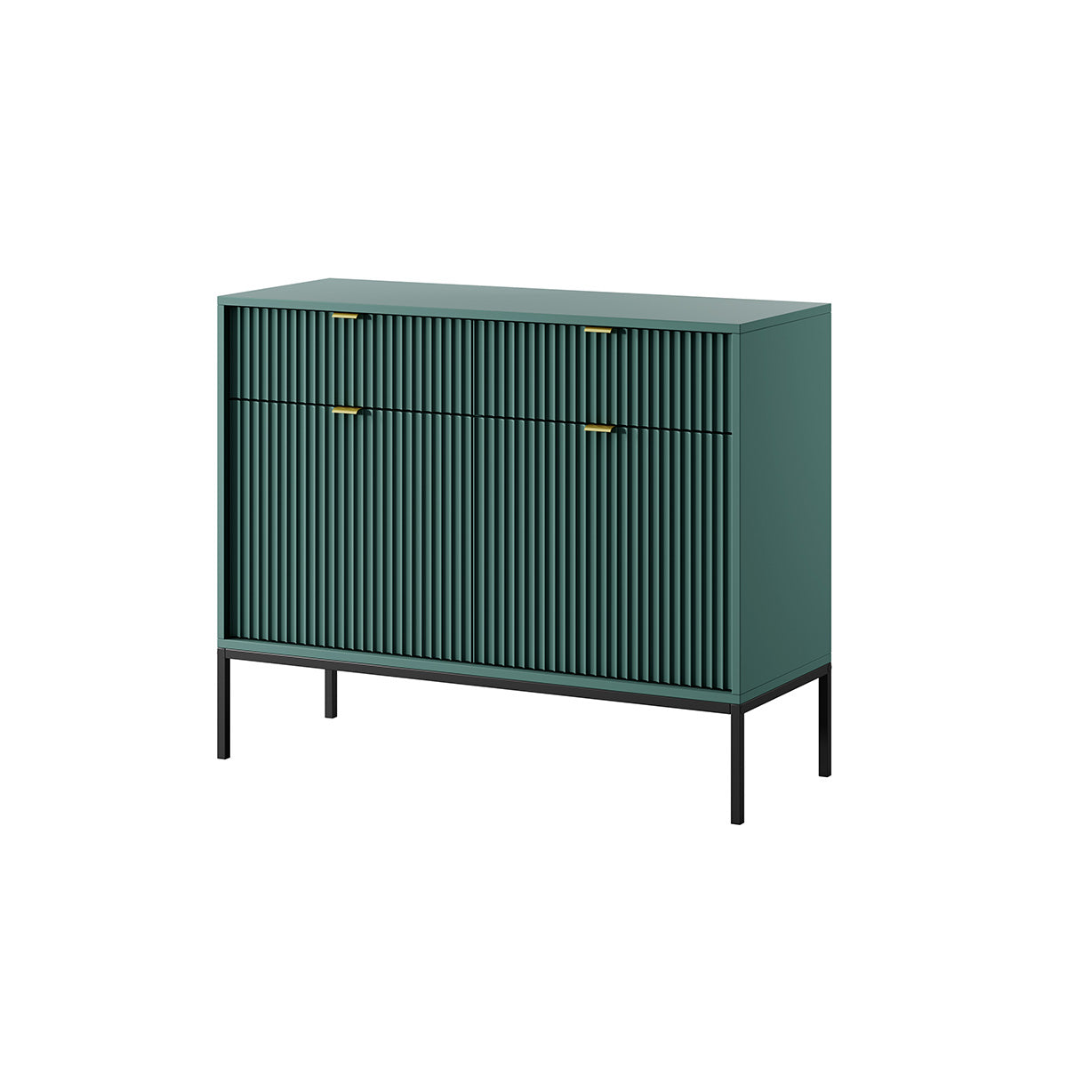 Nova Dresser Labrador Green - Modern Design with Two Doors and Two Drawers