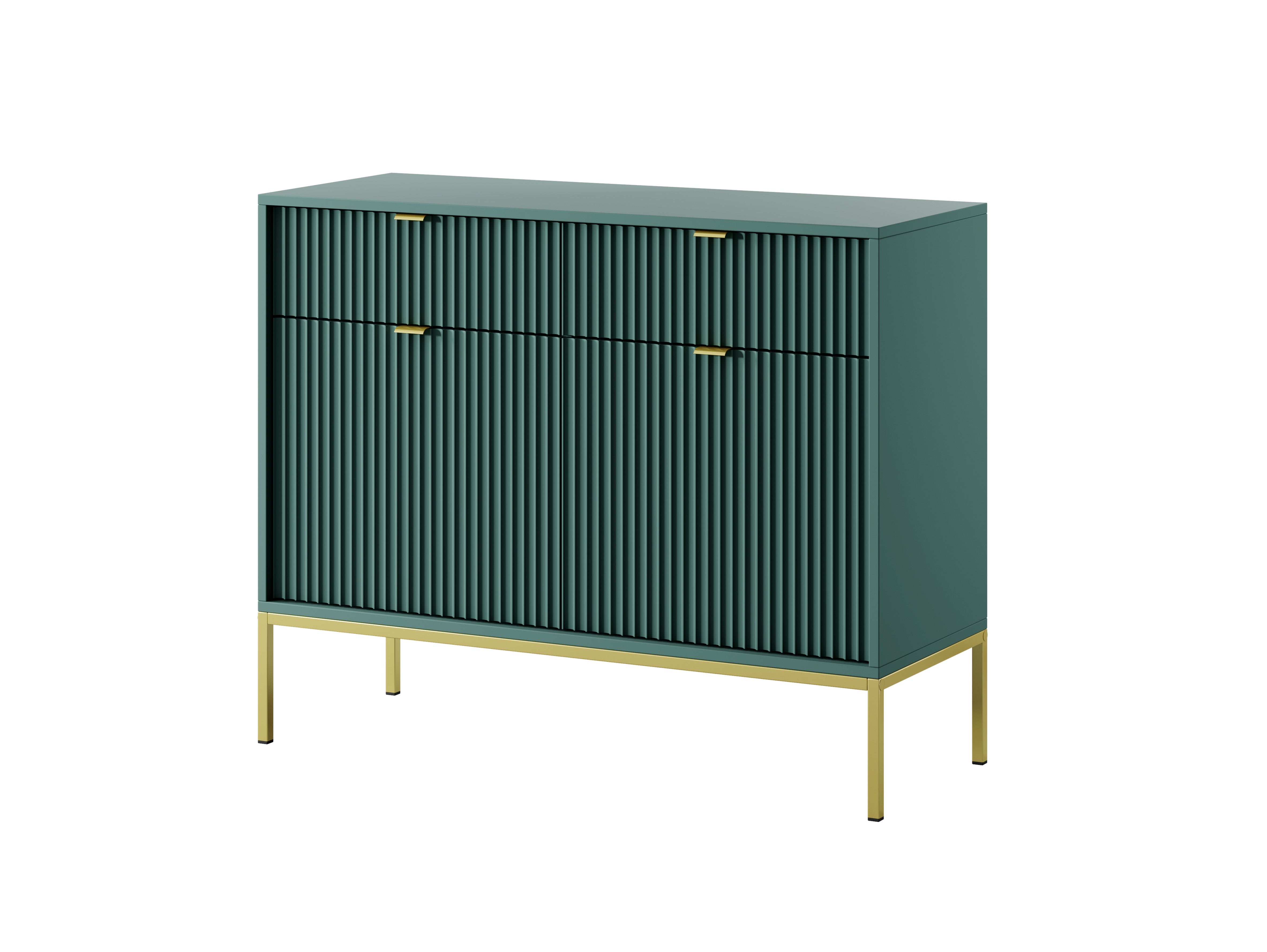 Nova Dresser Labrador Green - Modern Design with Two Doors and Two Drawers