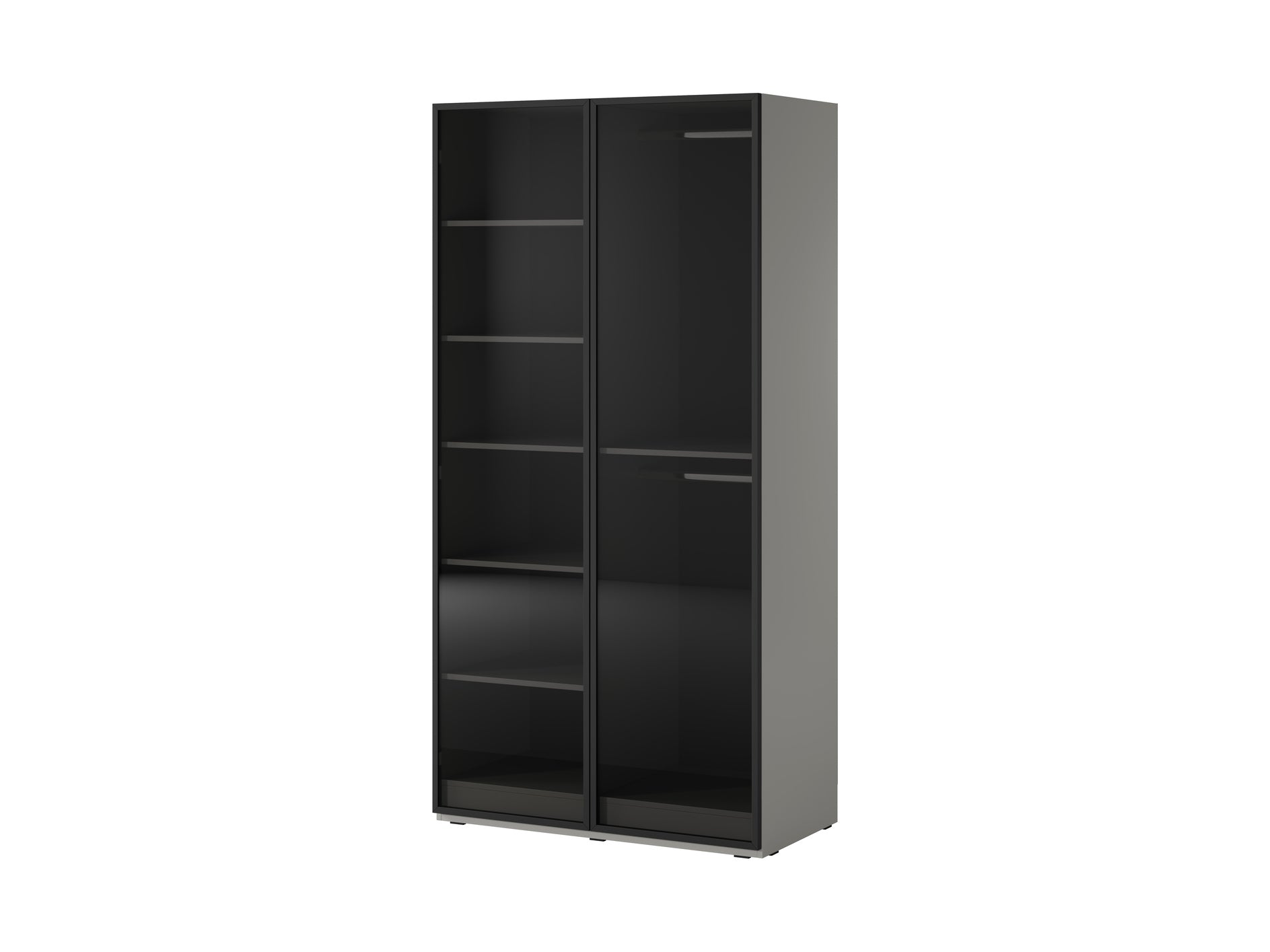PI Sandbox Modular 2-Door Wardrobe – Sento Black Graphite / Wotan Oak