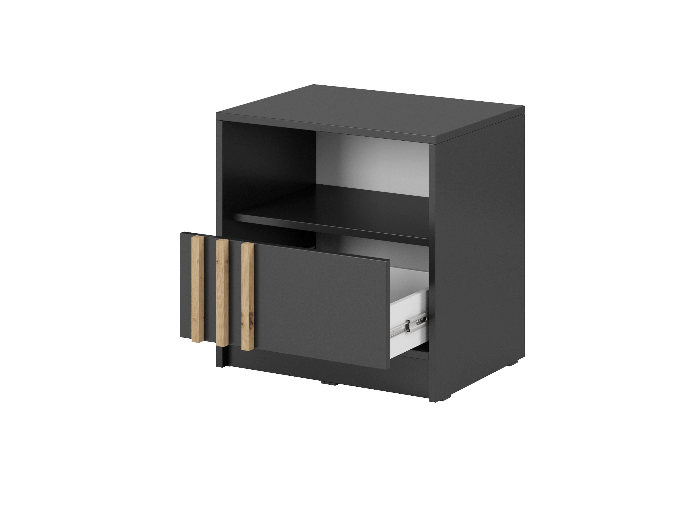 PI Nelly Bedside Table – Graphite / Artisan Oak