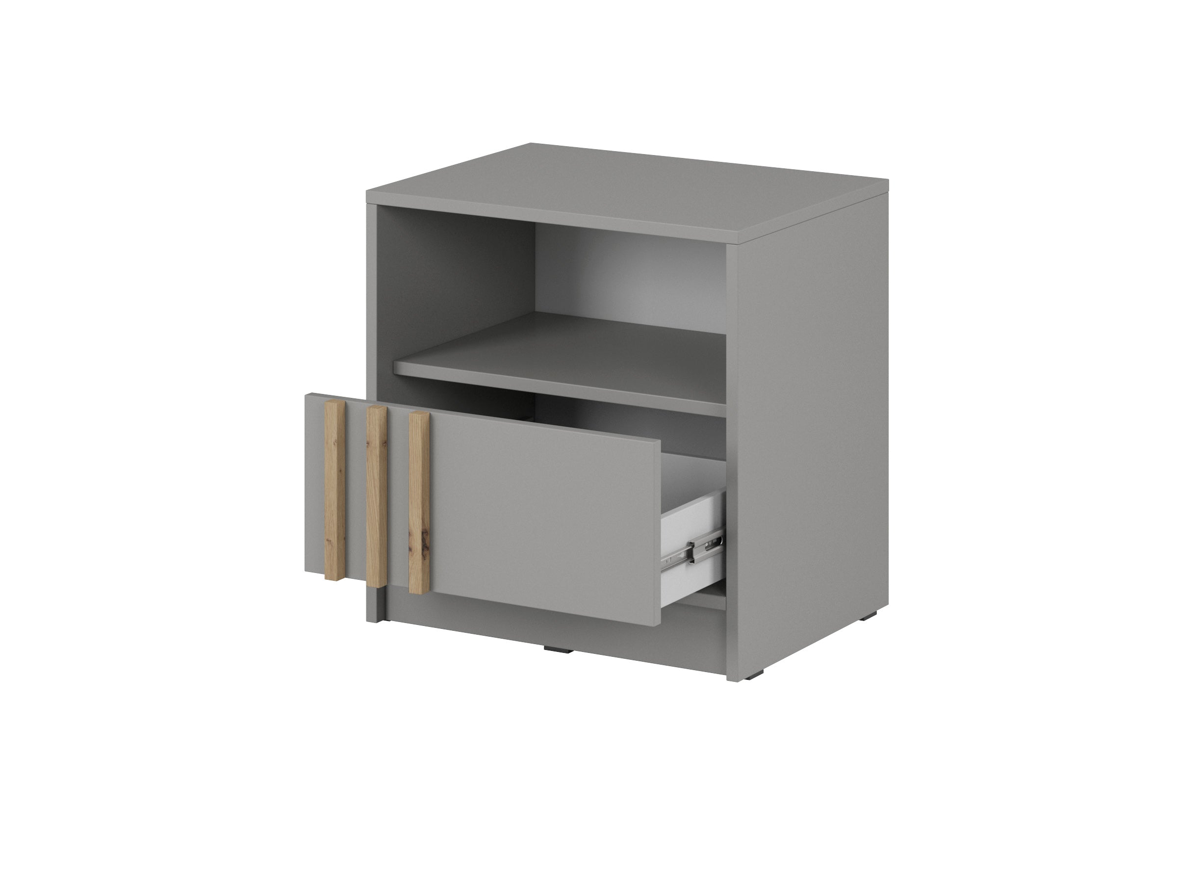 PI Nelly Bedside Table – Grey / Artisan Oak