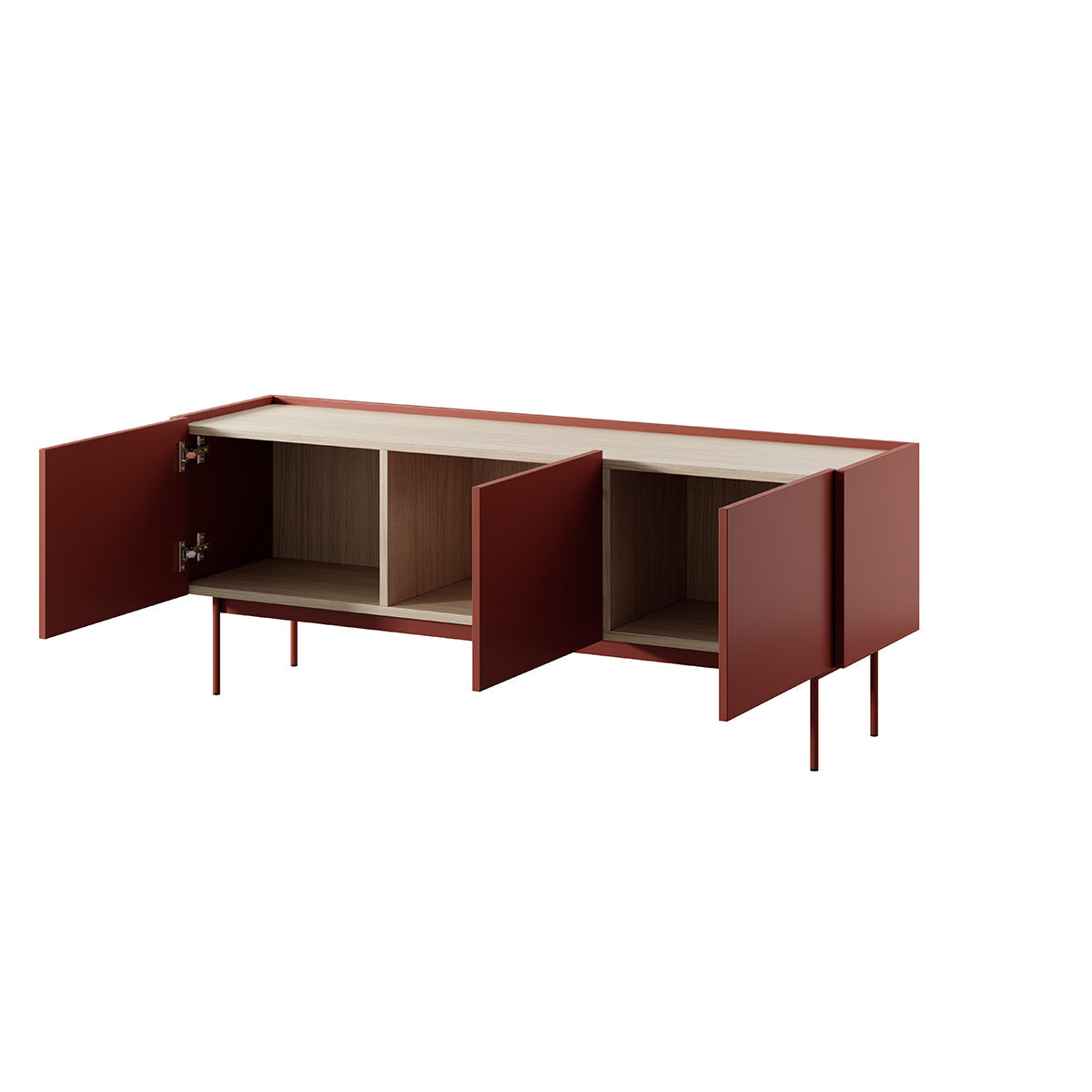 Color TV Stand Ceramic Red