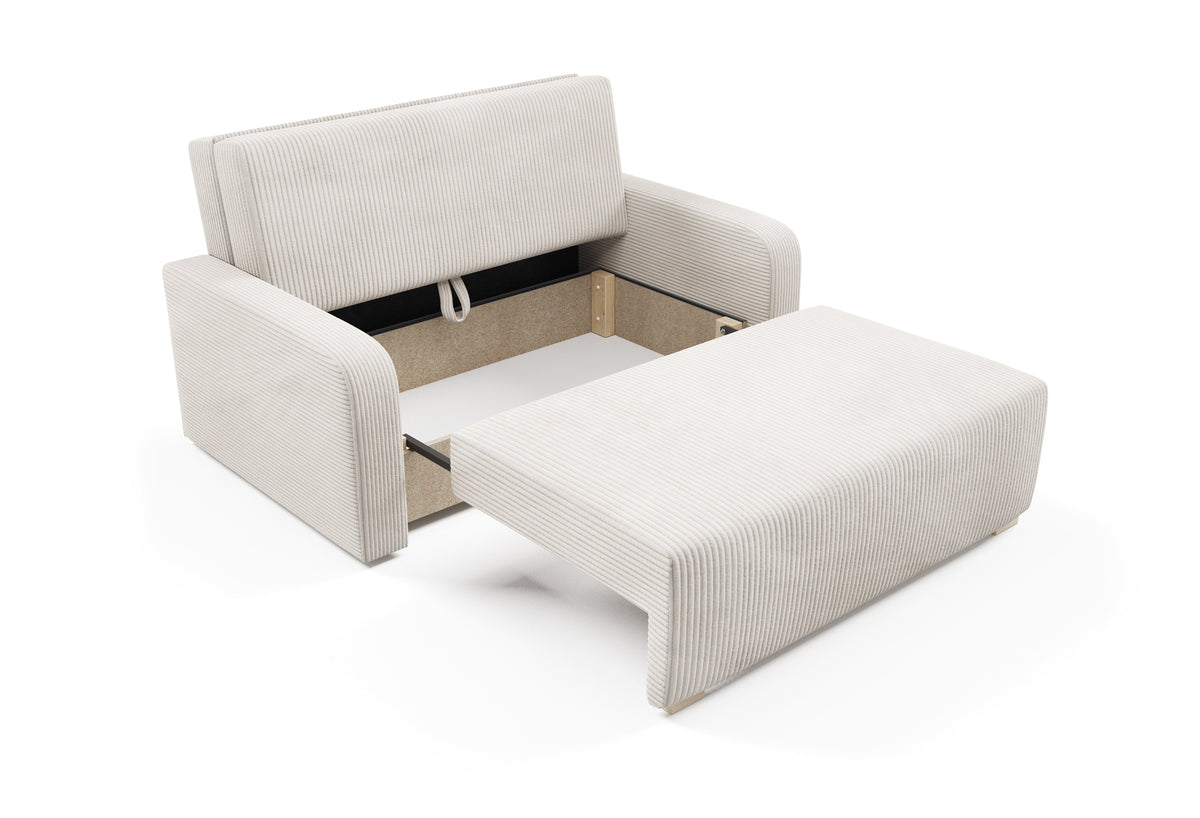 Ness III Schlafsofa – Dreisitzer mit Bettkasten – 130 cm