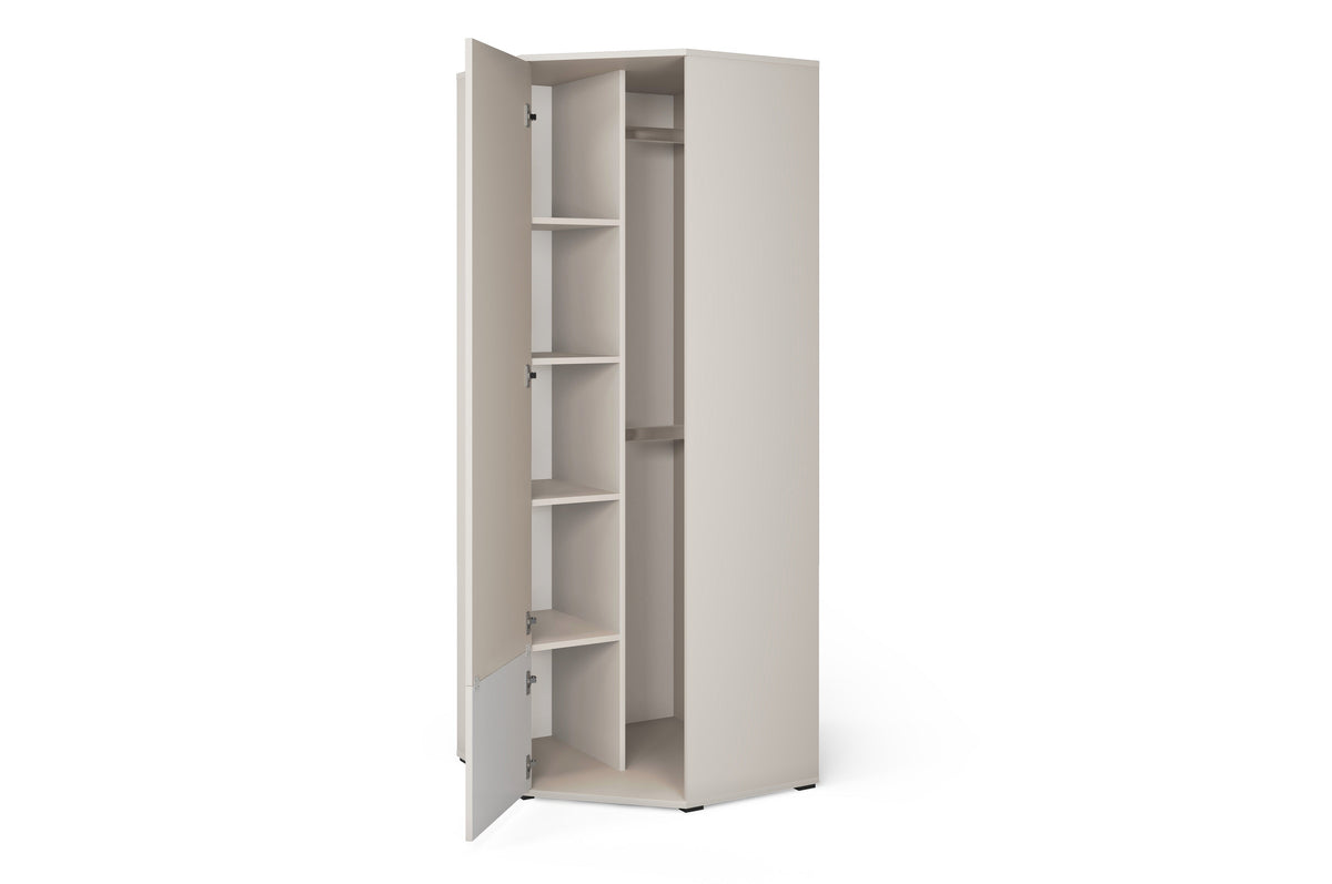 Rayo Eckkleiderschrank – Kaschmir, 70 cm