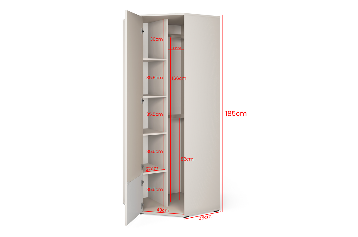 Rayo Garderobenset 11 – Kaschmir, 140 cm