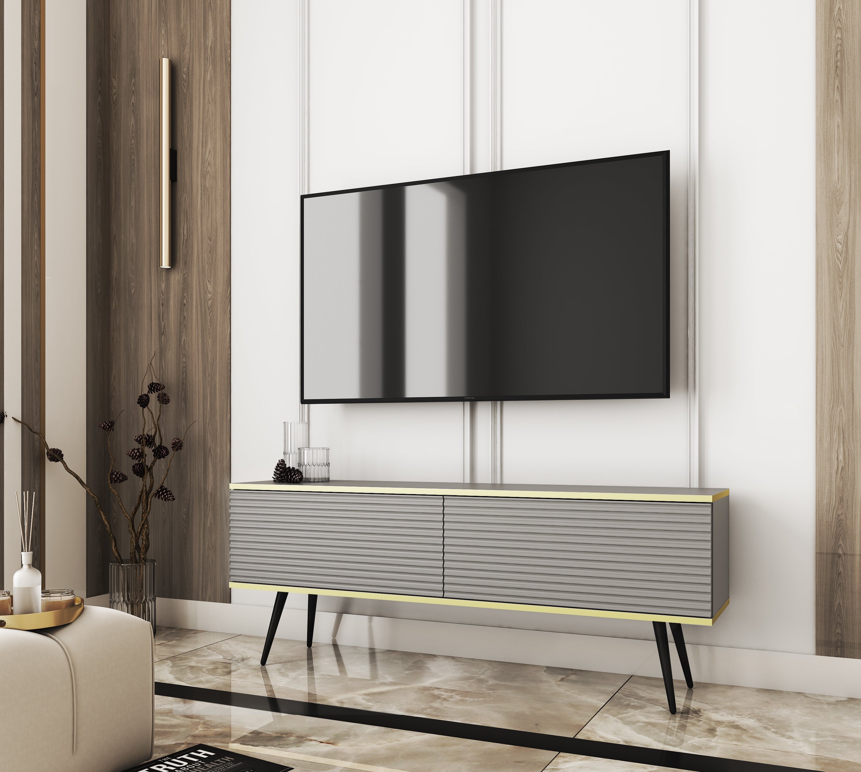 Oro TV-Ständer 135 - Frisches Design mit vielseitiger Konfiguration 