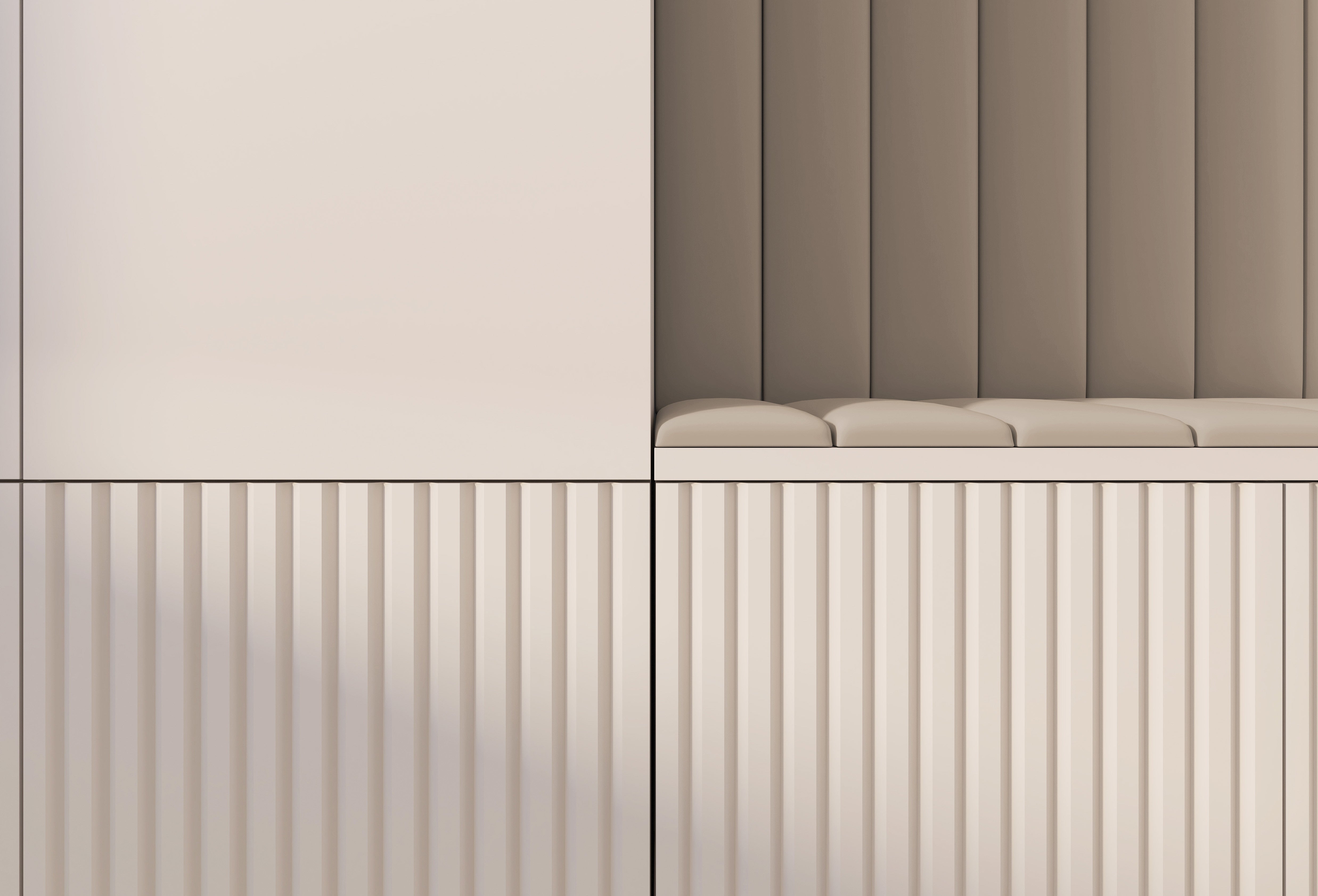 PK Rayo 1 Hallway Wardrobe - Upholstered Panels in Various Colours