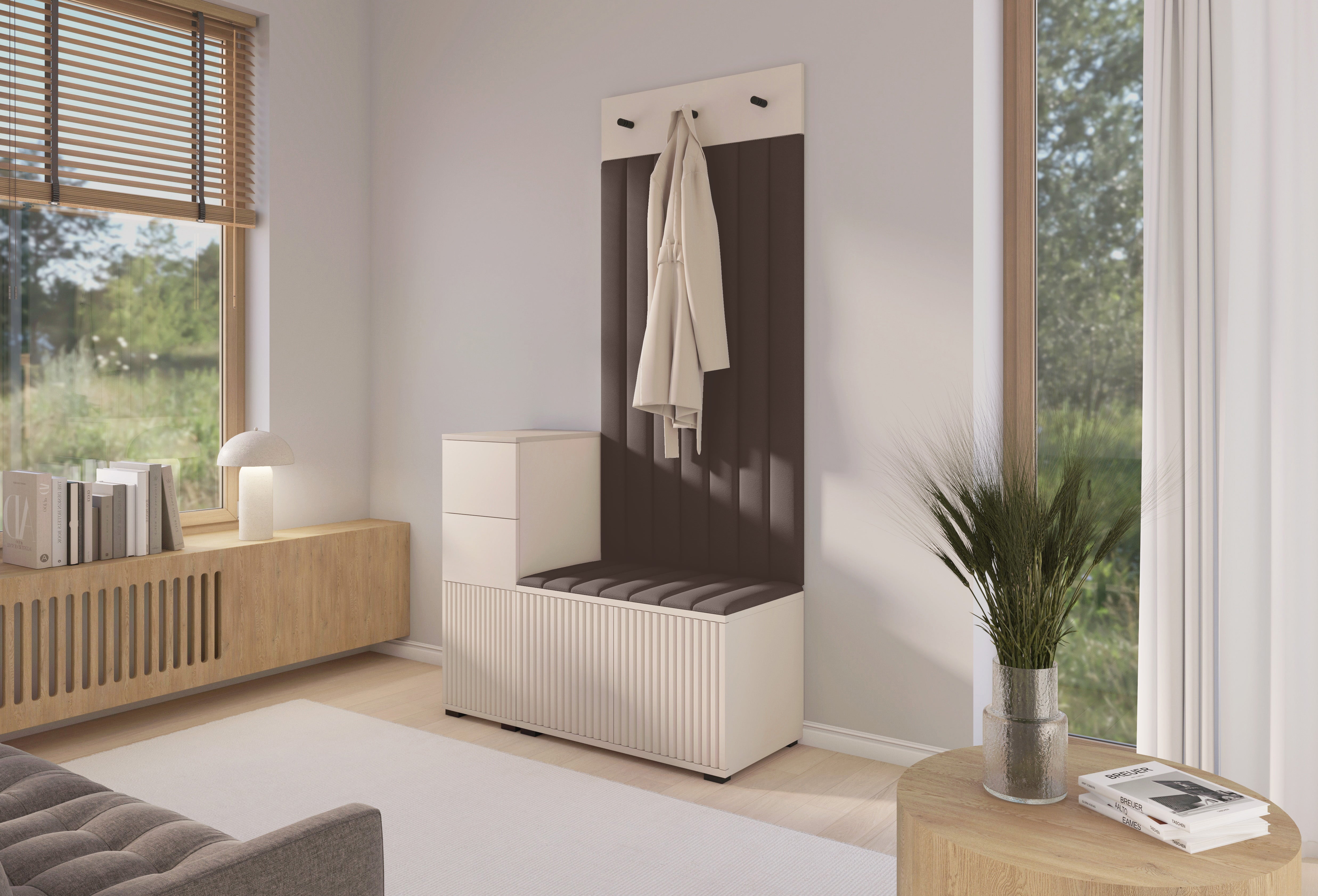 PK Rayo 9 Hallway Wardrobe - Upholstered Panels in Various Colours