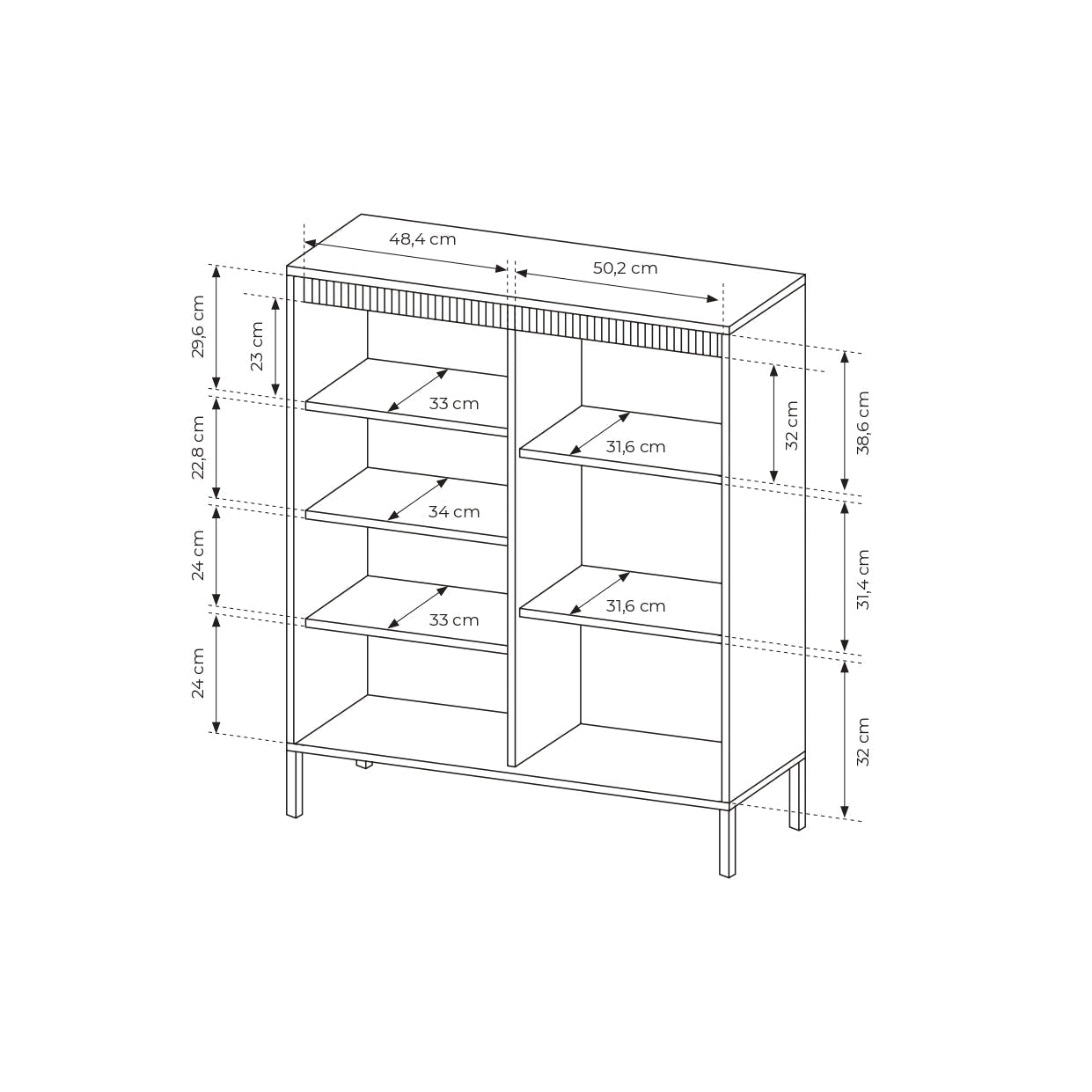 Lask Senso – High Sideboard 104 cm Black