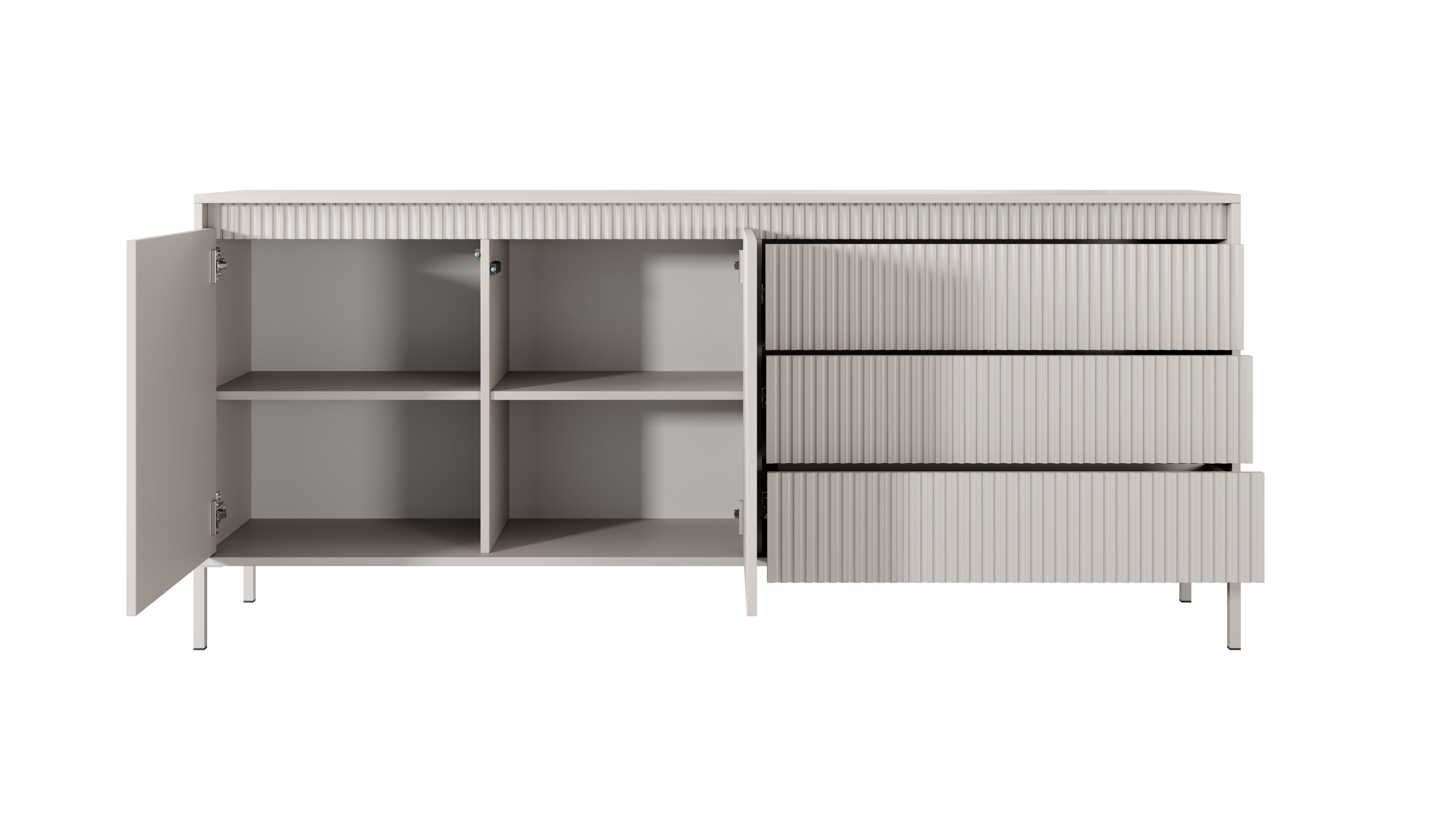 Lask Senso – Sideboard 187 cm Beige (2 Doors, 3 Drawers)