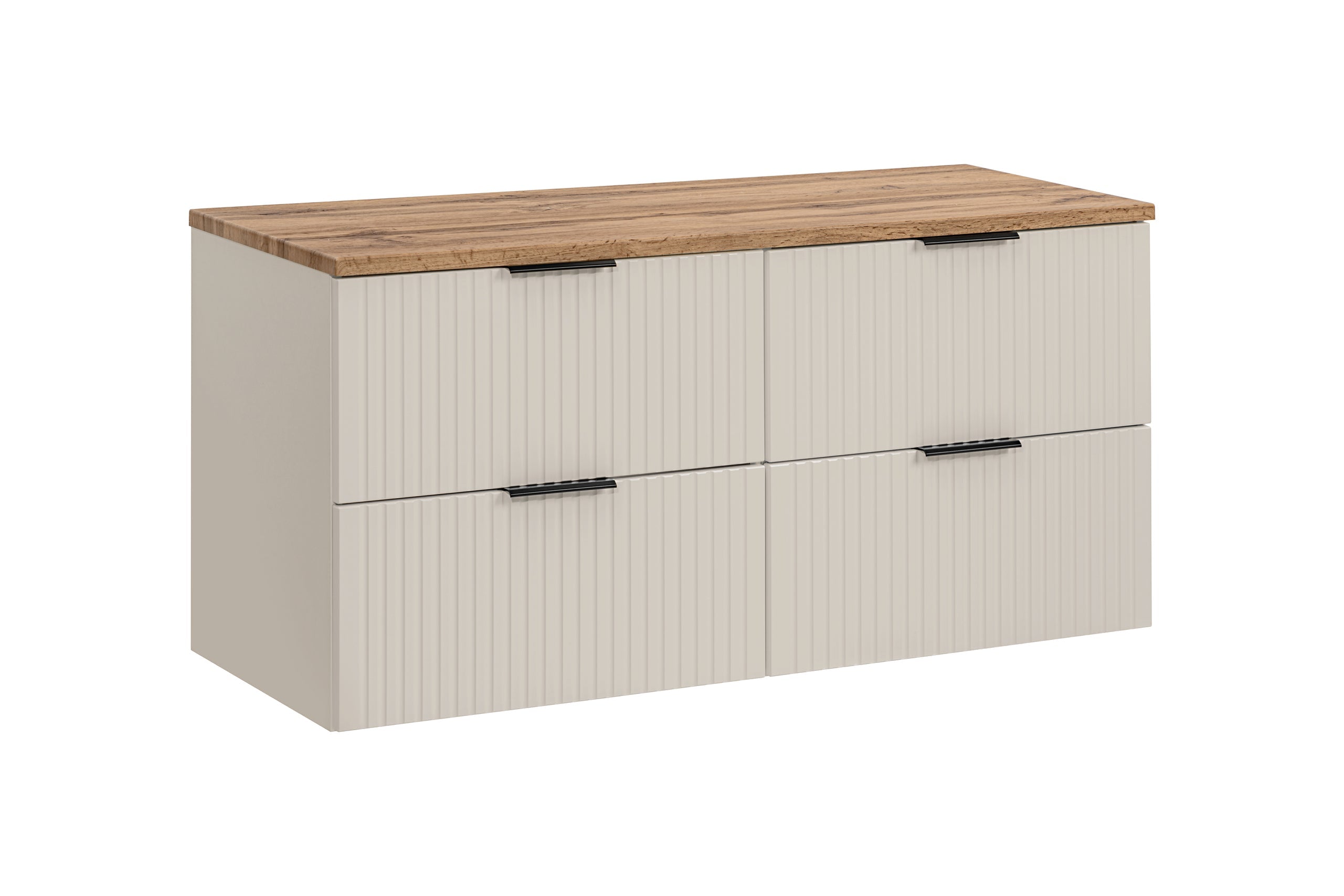 Adel Cashmere Bad-Set mit schwarzen Griffen, 120 cm, SSET-ADC B WOTAN