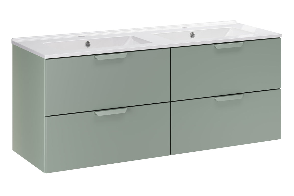 Aster Green Badmöbel-Set – 120 cm, Aloes Matt & Cremona Eiche – Gestalte dein Badezimmer