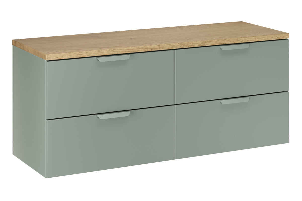Aster Green Badmöbel-Set – 120 cm, Aloes Matt & Cremona Eiche – Gestalte dein Badezimmer