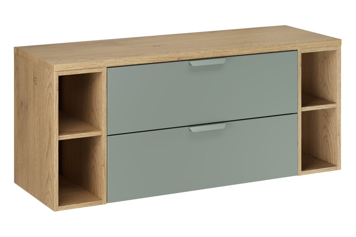 Aster Green Badmöbel-Set – 120 cm, Aloes Matt & Cremona Eiche – Gestalte dein Badezimmer