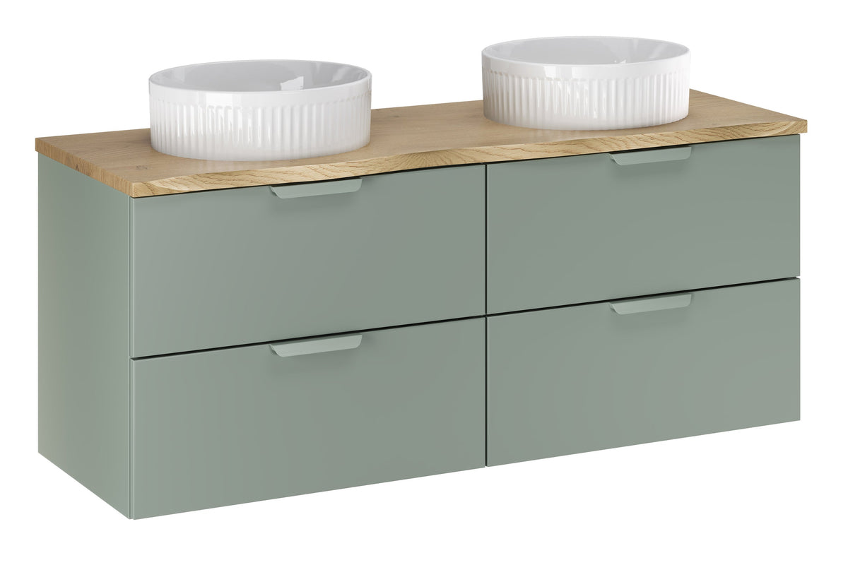 Aster Green Badmöbel-Set – 120 cm, Aloes Matt & Cremona Eiche – Gestalte dein Badezimmer