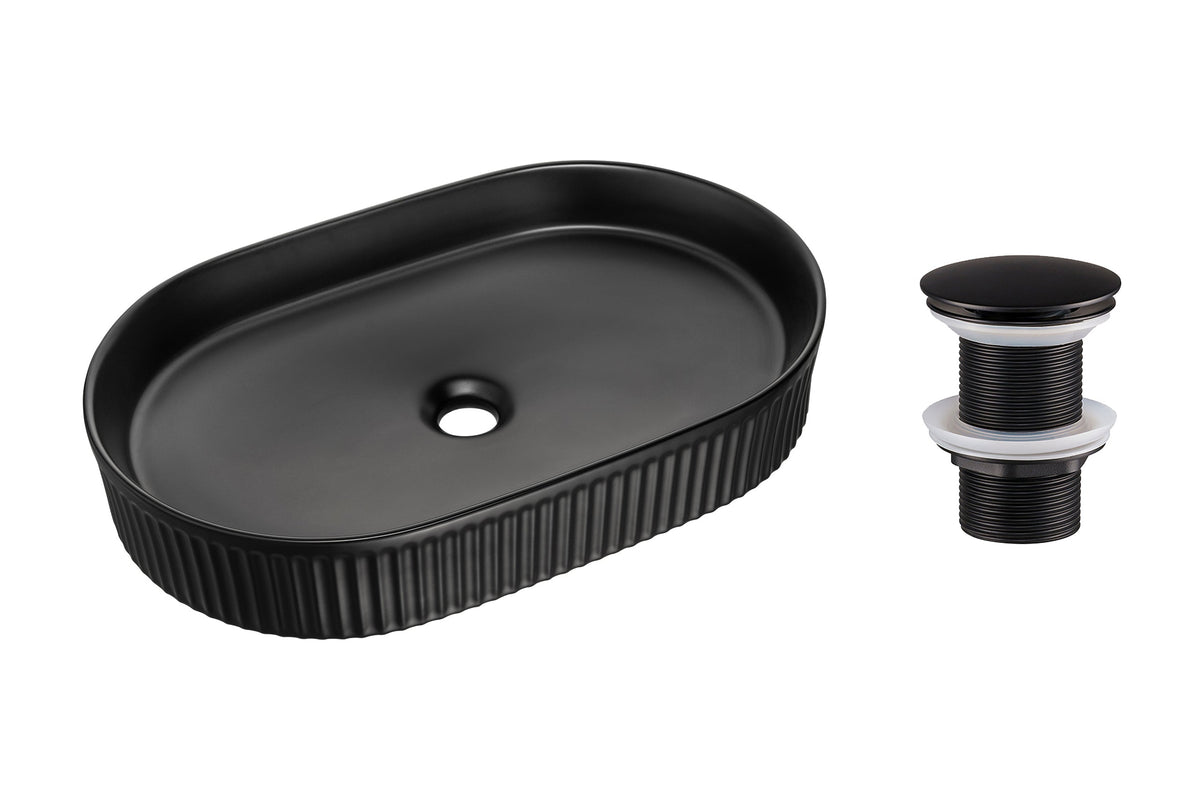 Click-Clack Ablaufgarnitur – Mattschwarz, T201MBG-3