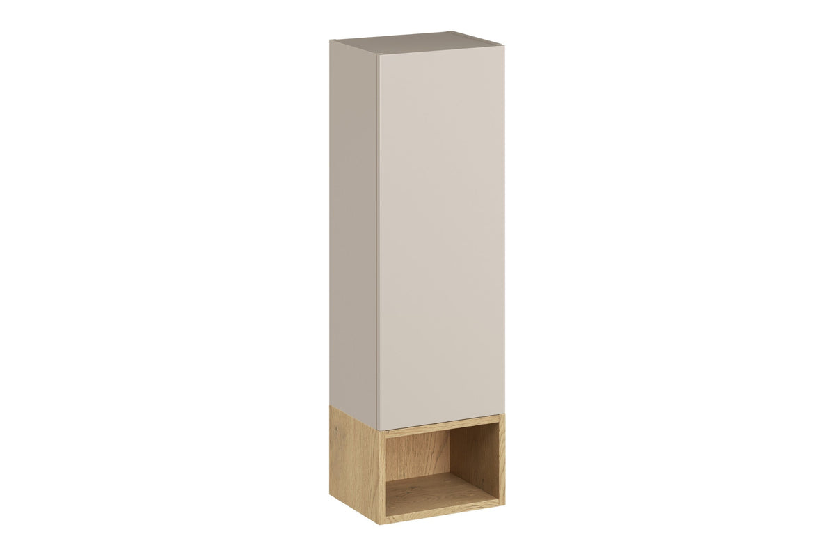 Dalia Wandschrank 1 Tür + Cremona UN Offenes Regal – Kaschmir/Eiche, 30 cm Set