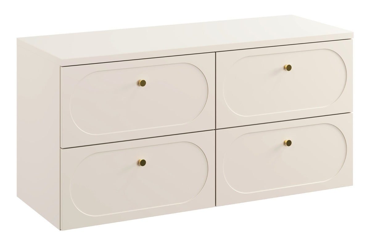 Donna Sand Vanity Unit 2 Drawers – Sand Beige, 60/80/120 cm – Configure Your Bathroom