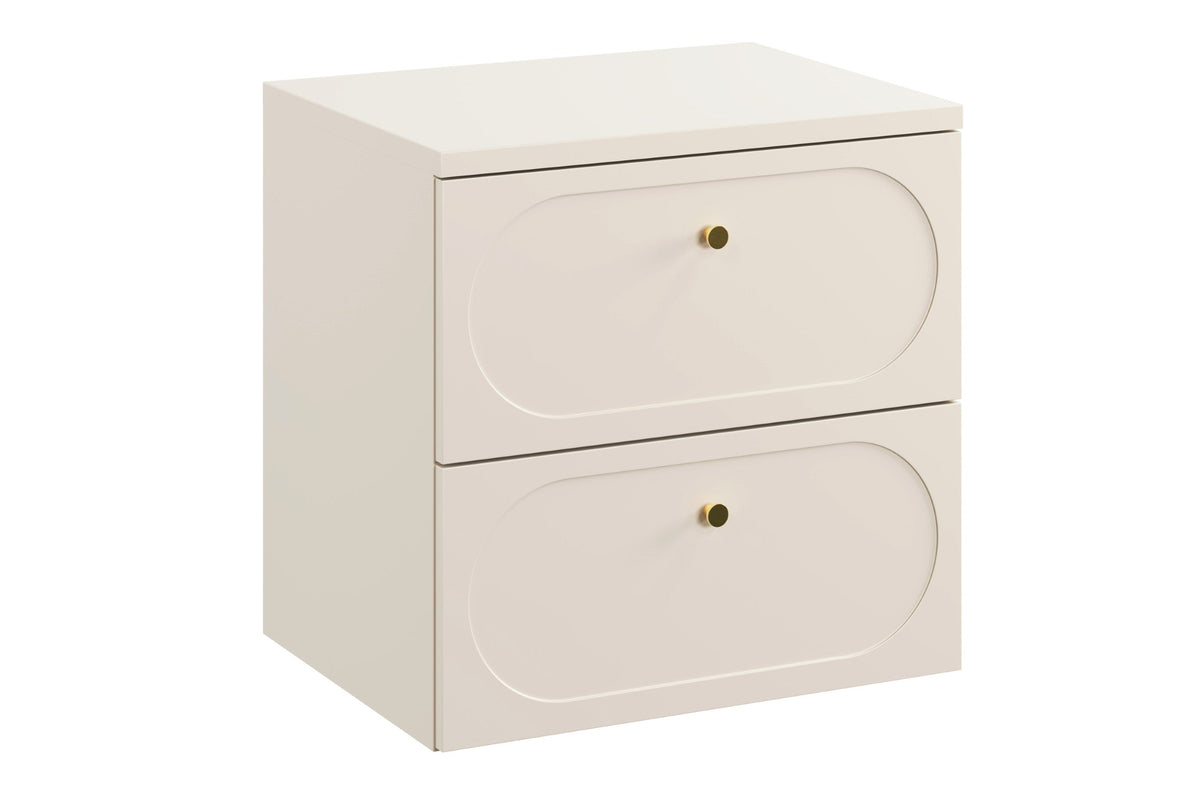Donna Sand Vanity Unit 2 Drawers – Sand Beige, 60/80/120 cm – Configure Your Bathroom