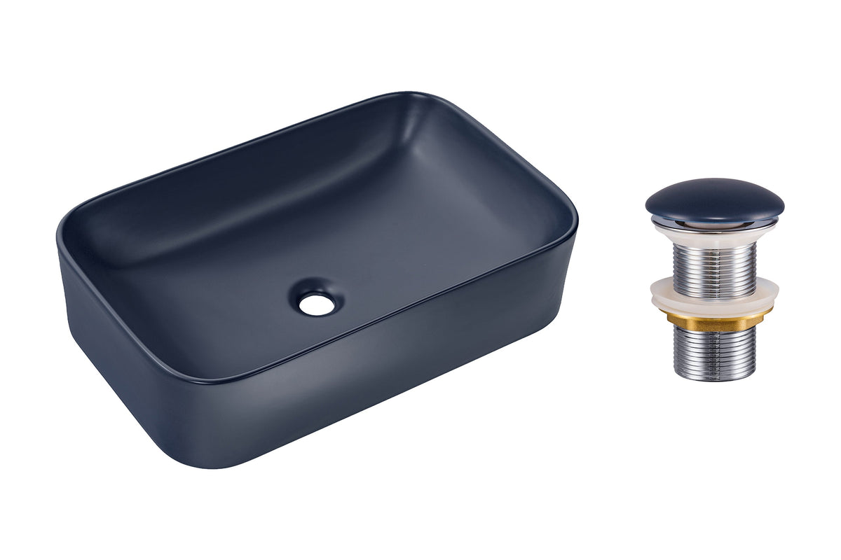 Push-Open Ablaufgarnitur – Matt Navy Blue, T201MNB-3