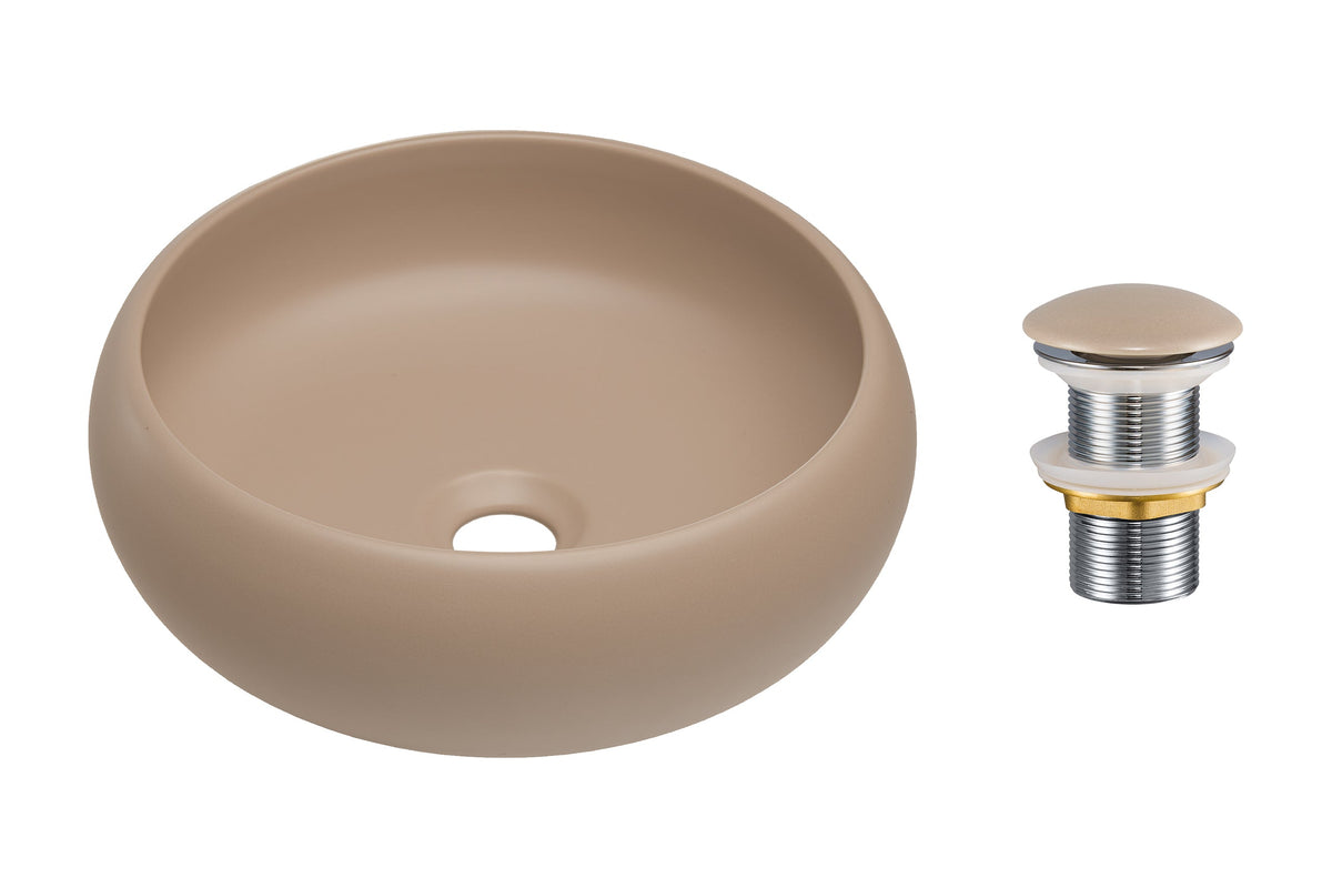 Click-Clack Waschtischablauf – Matt Cappuccino, T201MC-3
