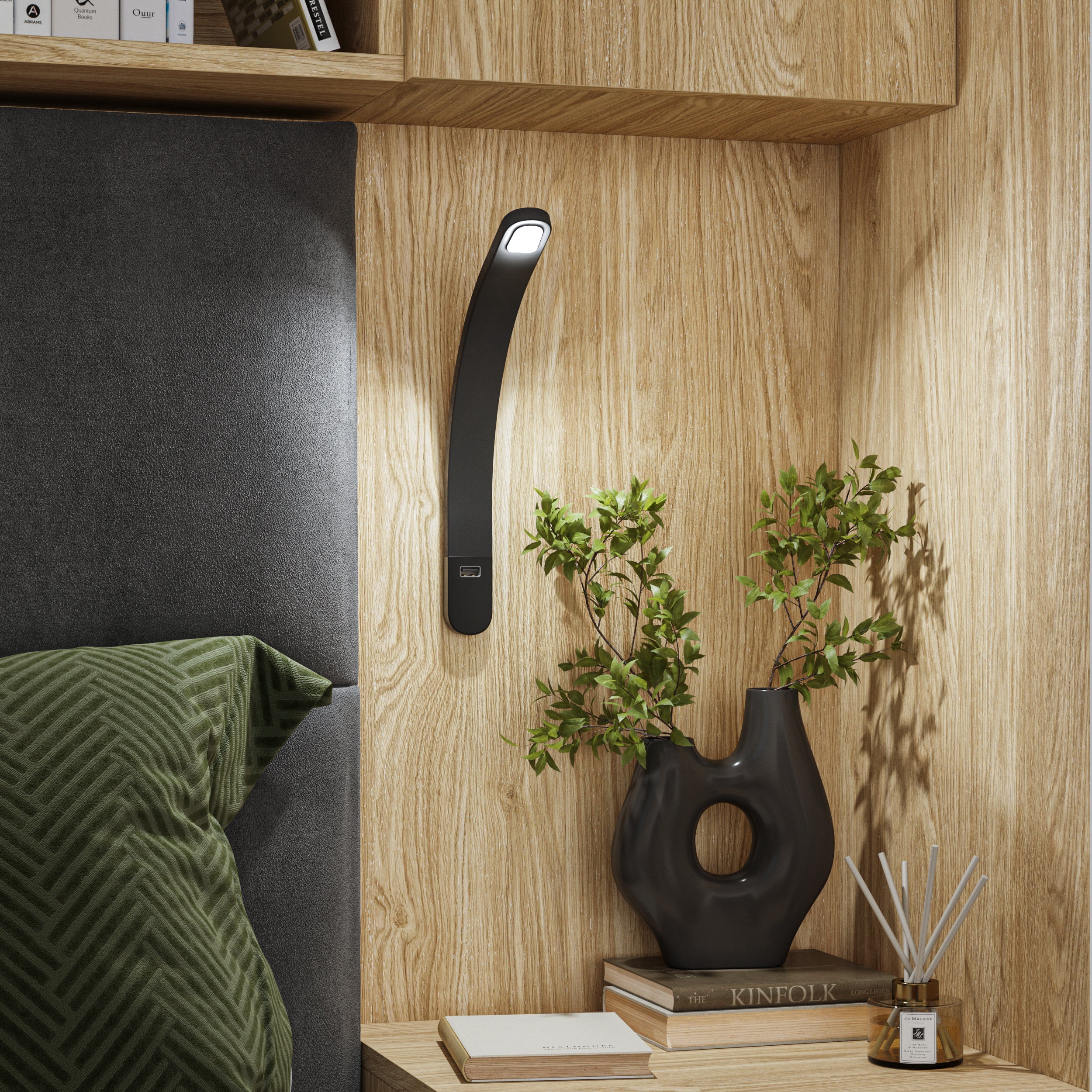 SLEEP VARIA Customizable Bedroom Build-in System – Oiled Oak / White Gloss