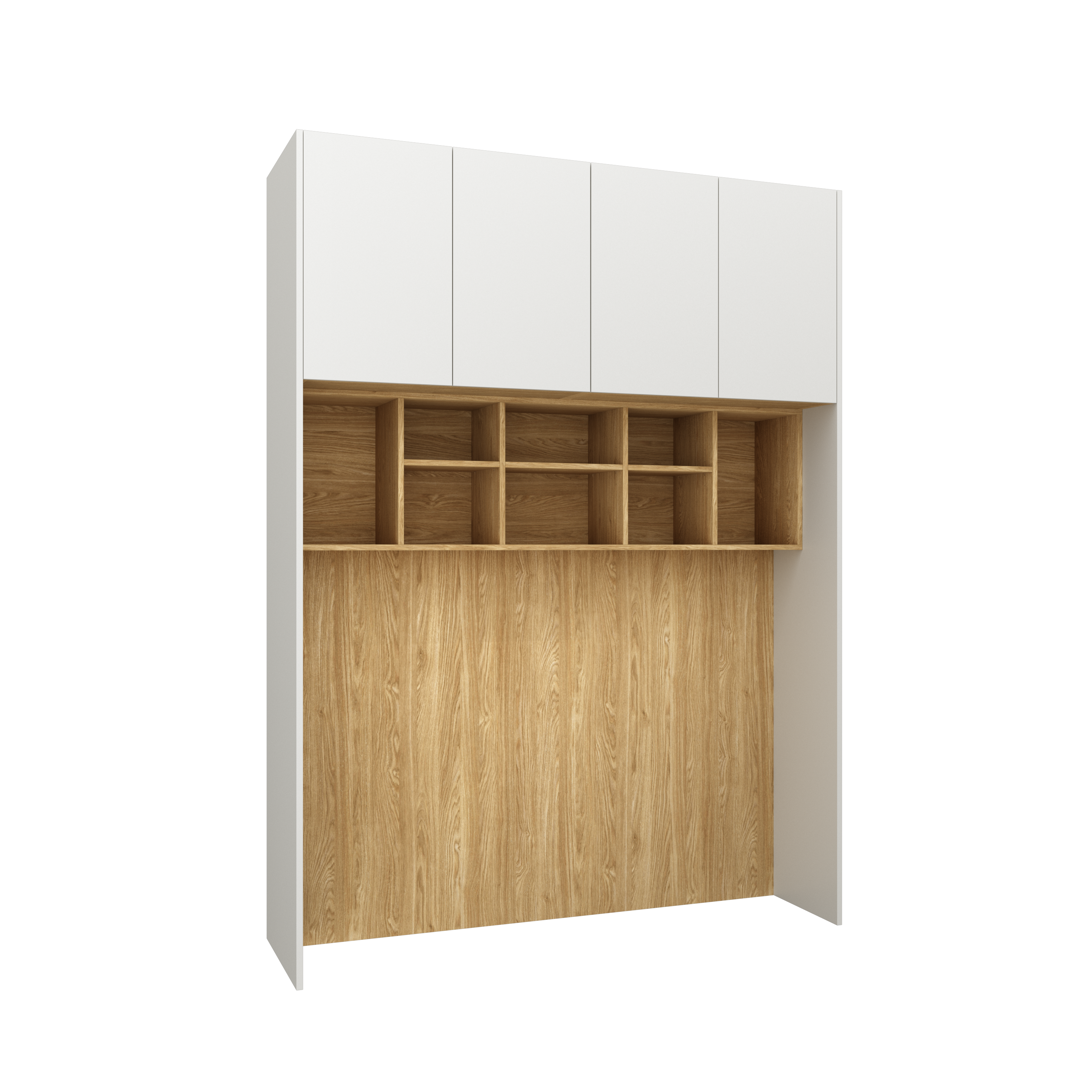 SLEEP VARIA Customizable Bedroom Build-in System – Oiled Oak / White Matt