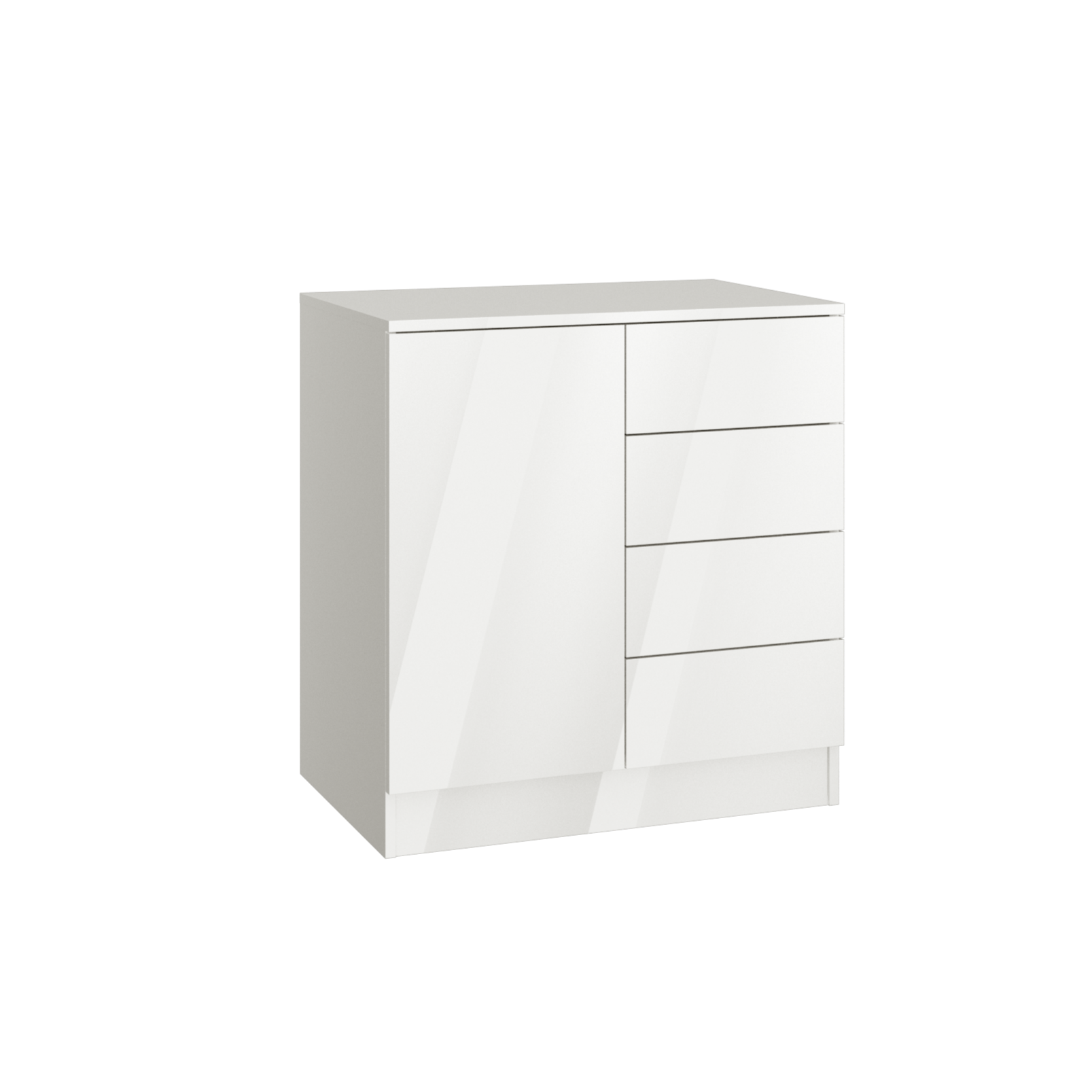 SLEEP VARIA Customizable Bedroom Build-in System with Nightstands – Oiled Oak / White Gloss