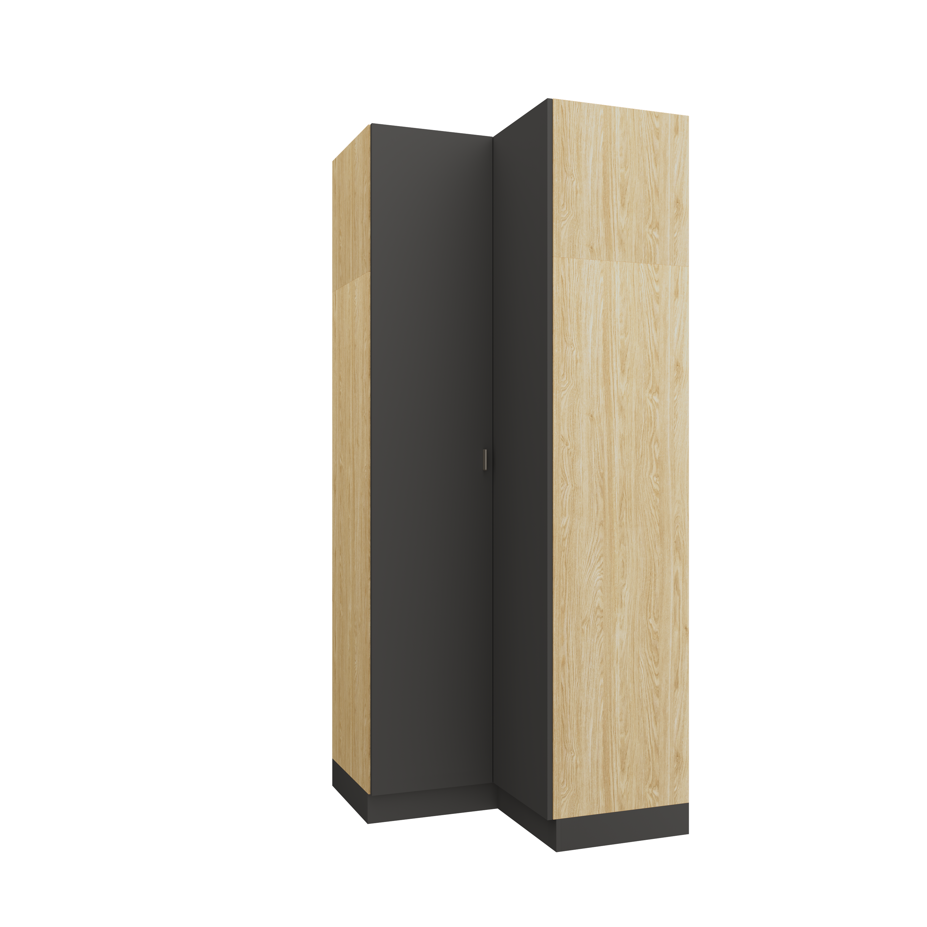 SLEEP VARIA Individuelles Schlafzimmer-Einbausystem – Geölte Eiche / Graphit