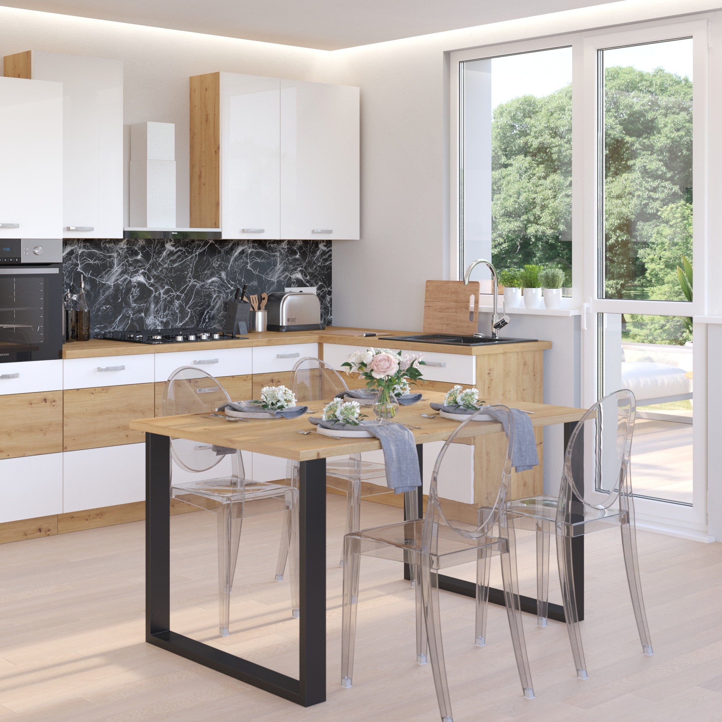 LE Imperial Table, Artisan Oak 138 x 67 cm