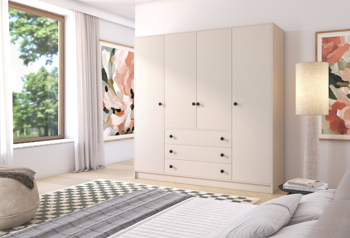 Storm 4D Wardrobe – With Mirror or Without Mirror | Cashmere