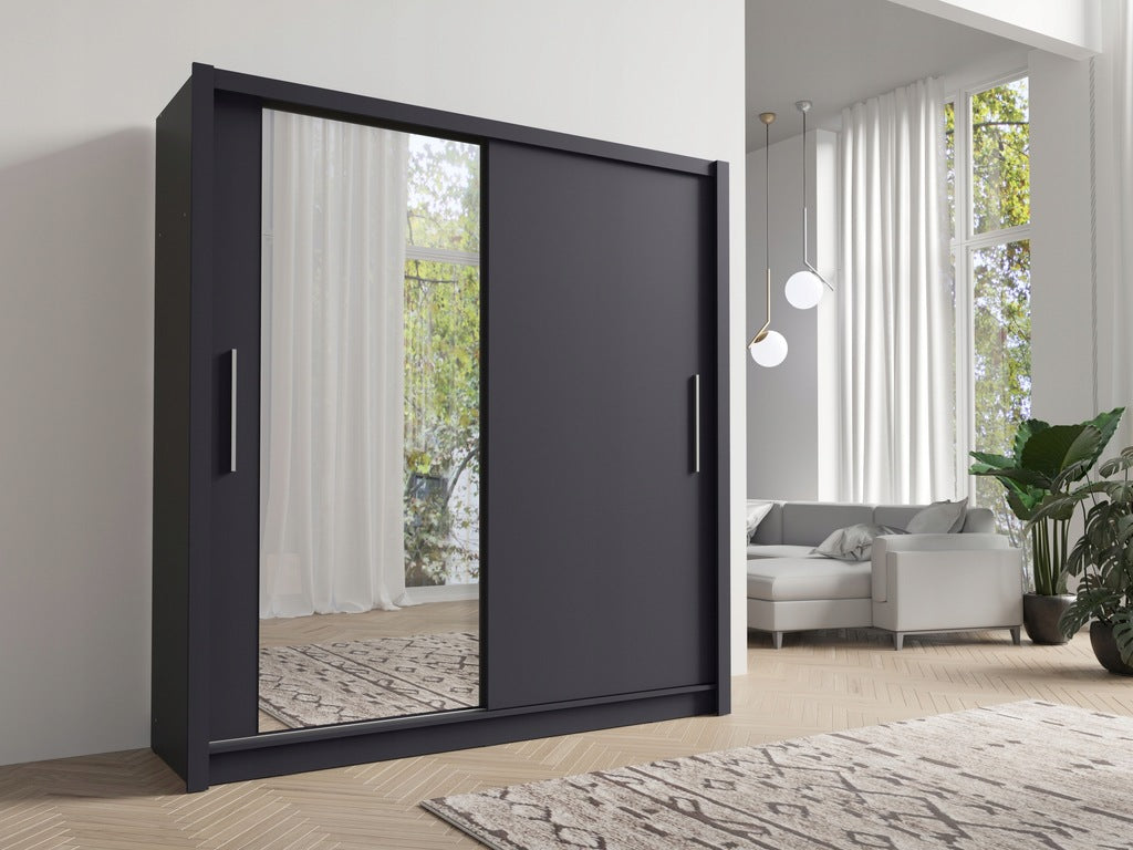 MO Baku 10 - Sliding Door Wardrobe 205 cm - Graphite