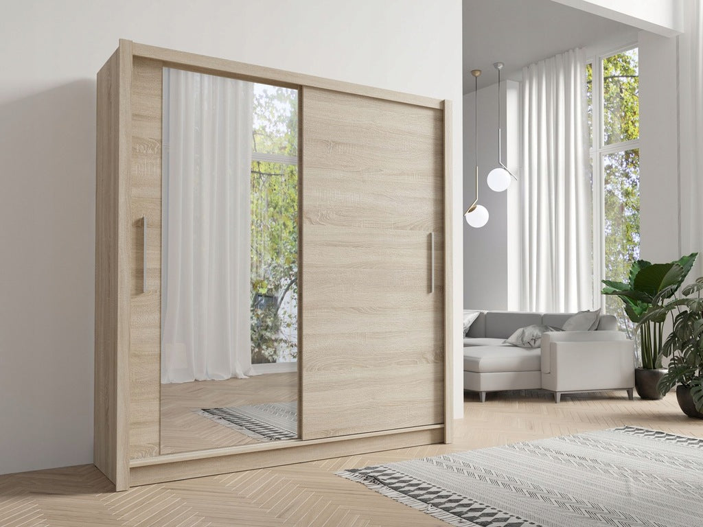 MO Baku 10 - Sliding Door Wardrobe 205 cm - Sonoma Oak