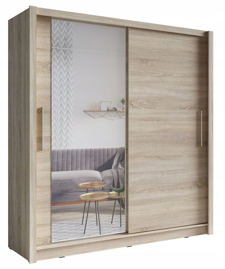 MO Baku 10 - Sliding Door Wardrobe 155 cm - Sonoma Oak