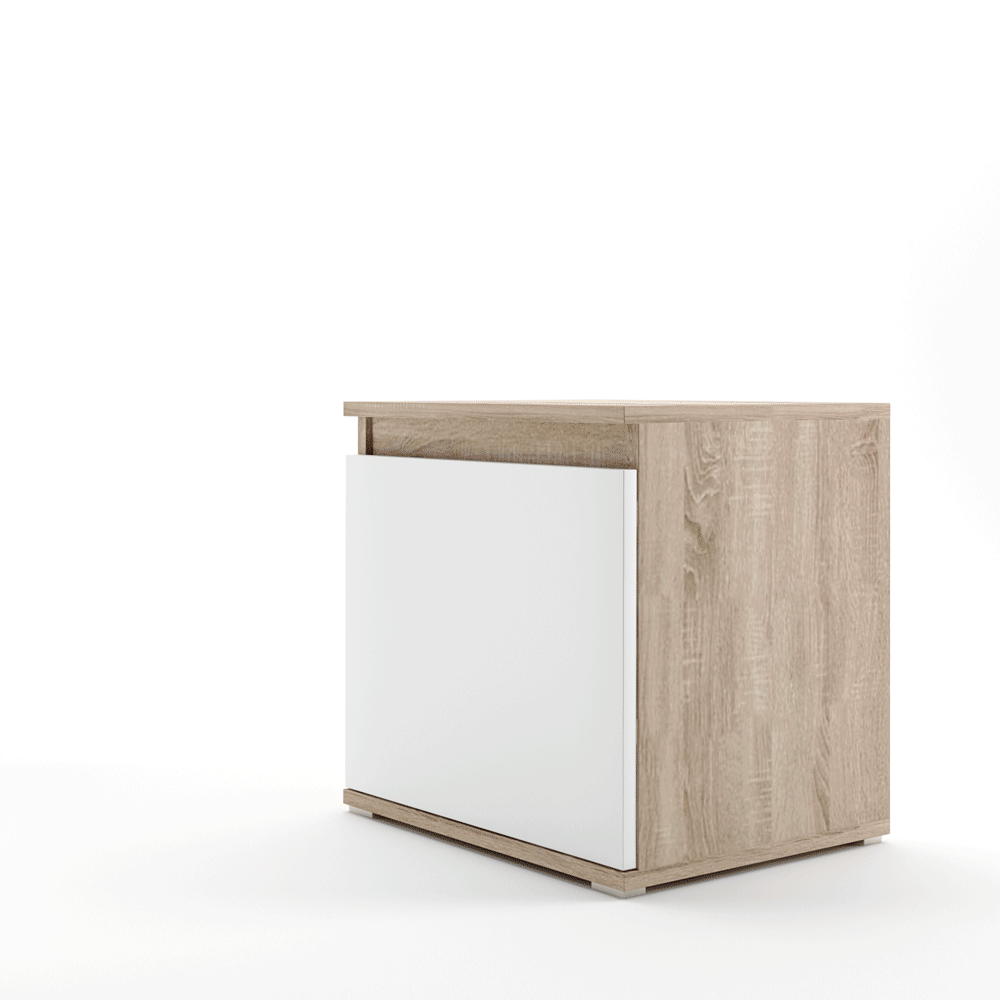 PK Emi 30 Hallway Wardrobe Sonoma Oak - Upholstered Panels in Various Colours