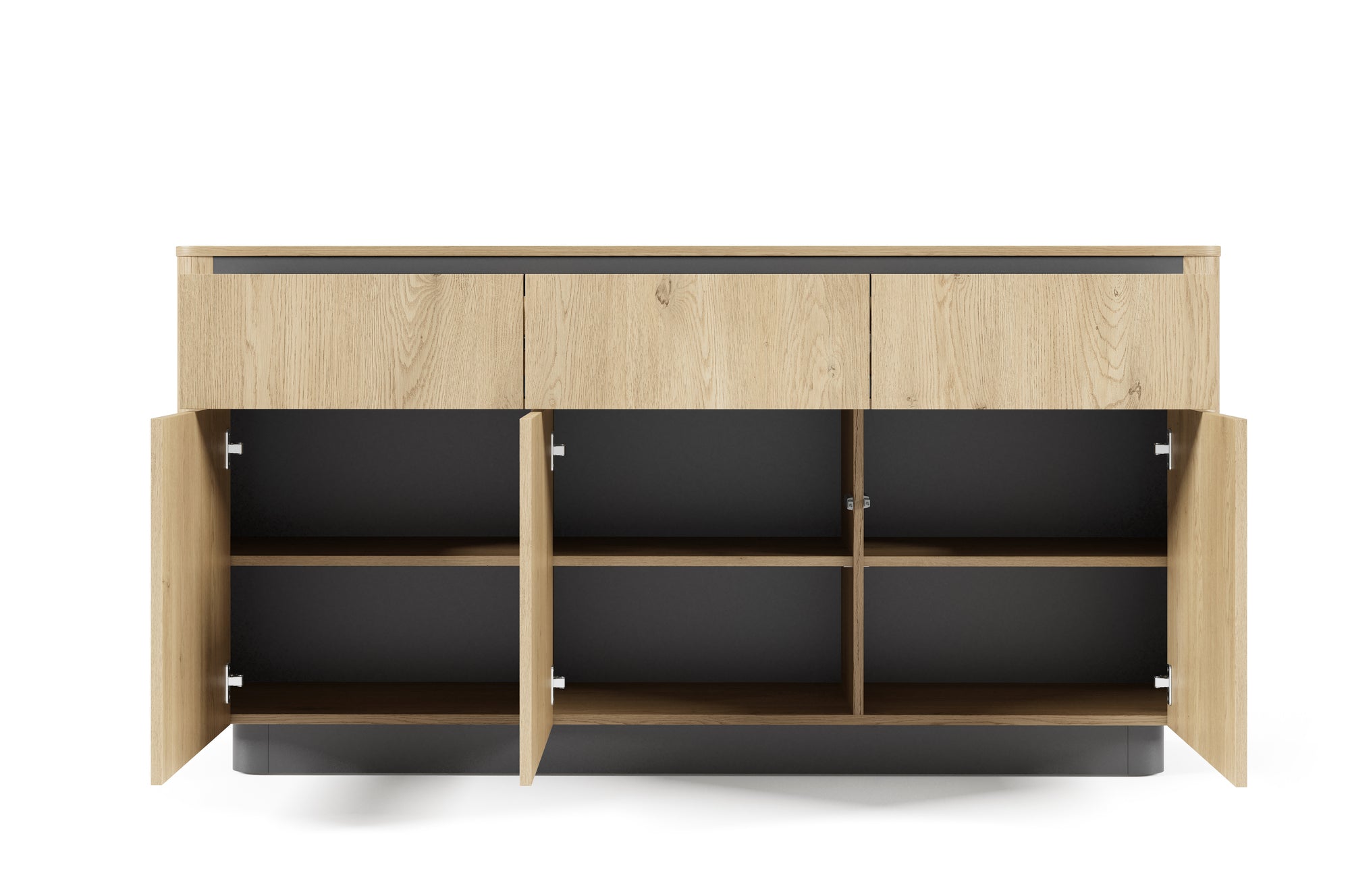 Lask Torro – Sideboard 163 cm with 3 Drawers and 3 Doors (163.2 × 82.9 × 38.1 cm)